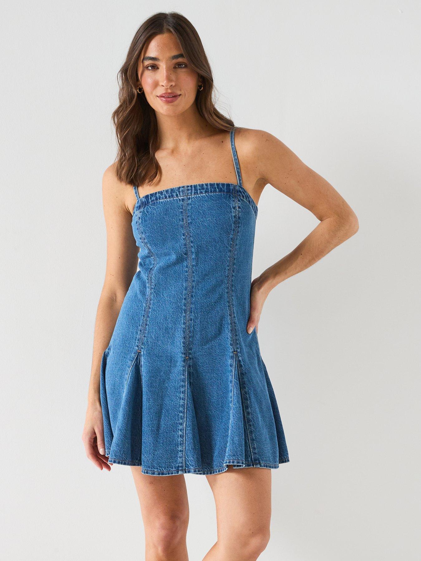 Levi's Denim Godet Dress - Blue