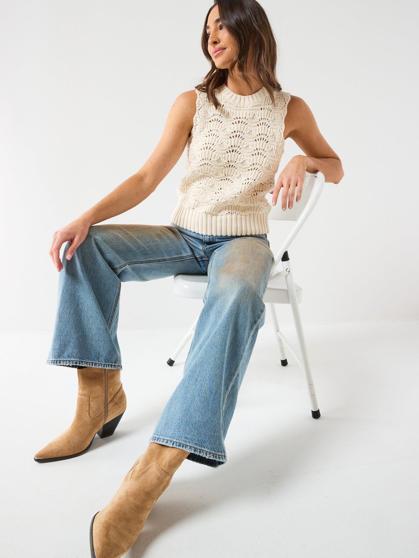 Image 6 of 6 of Levi's Hope Crochet Tank - Beige