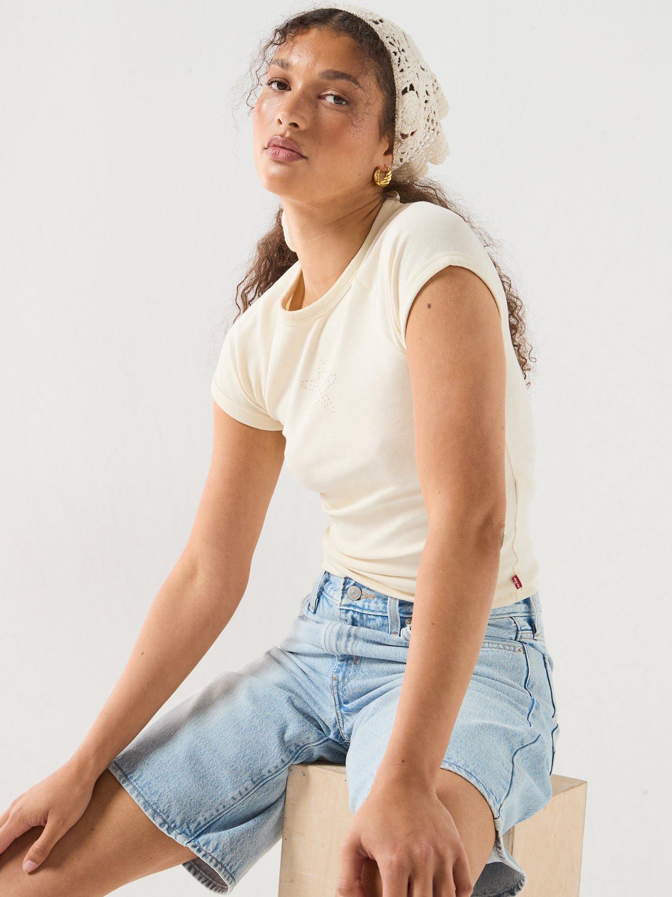 Image 5 of 6 of Levi's Gr Riley Raglan Tee - Beige