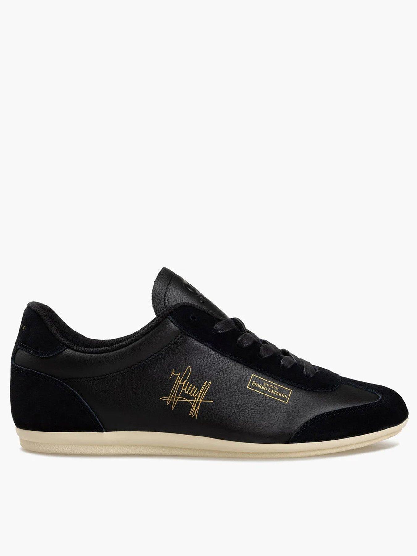 CRUYFF Recopa Low Profile Tumbled Suede Trainers - Black/White