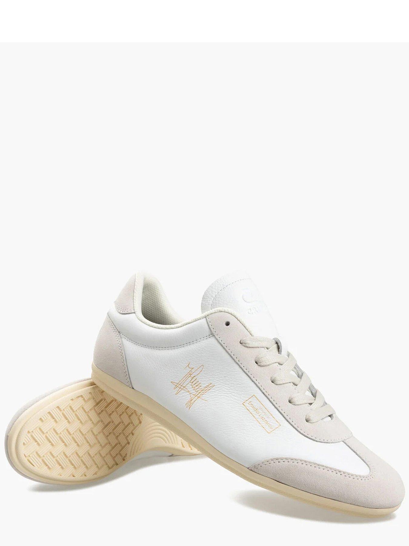 Image 4 of 7 of CRUYFF Recopa Low Profile Tumbled Suede Trainers - White