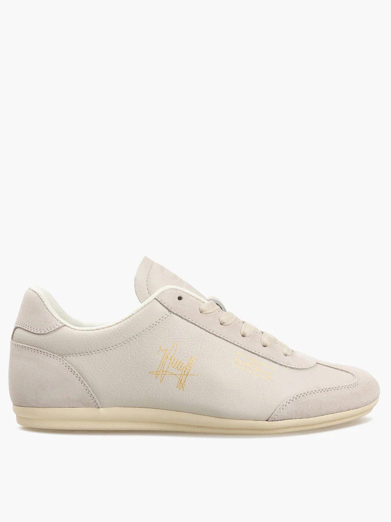 Image 1 of 7 of CRUYFF Recopa Low Profile Tumbled Suede Trainers - Off White