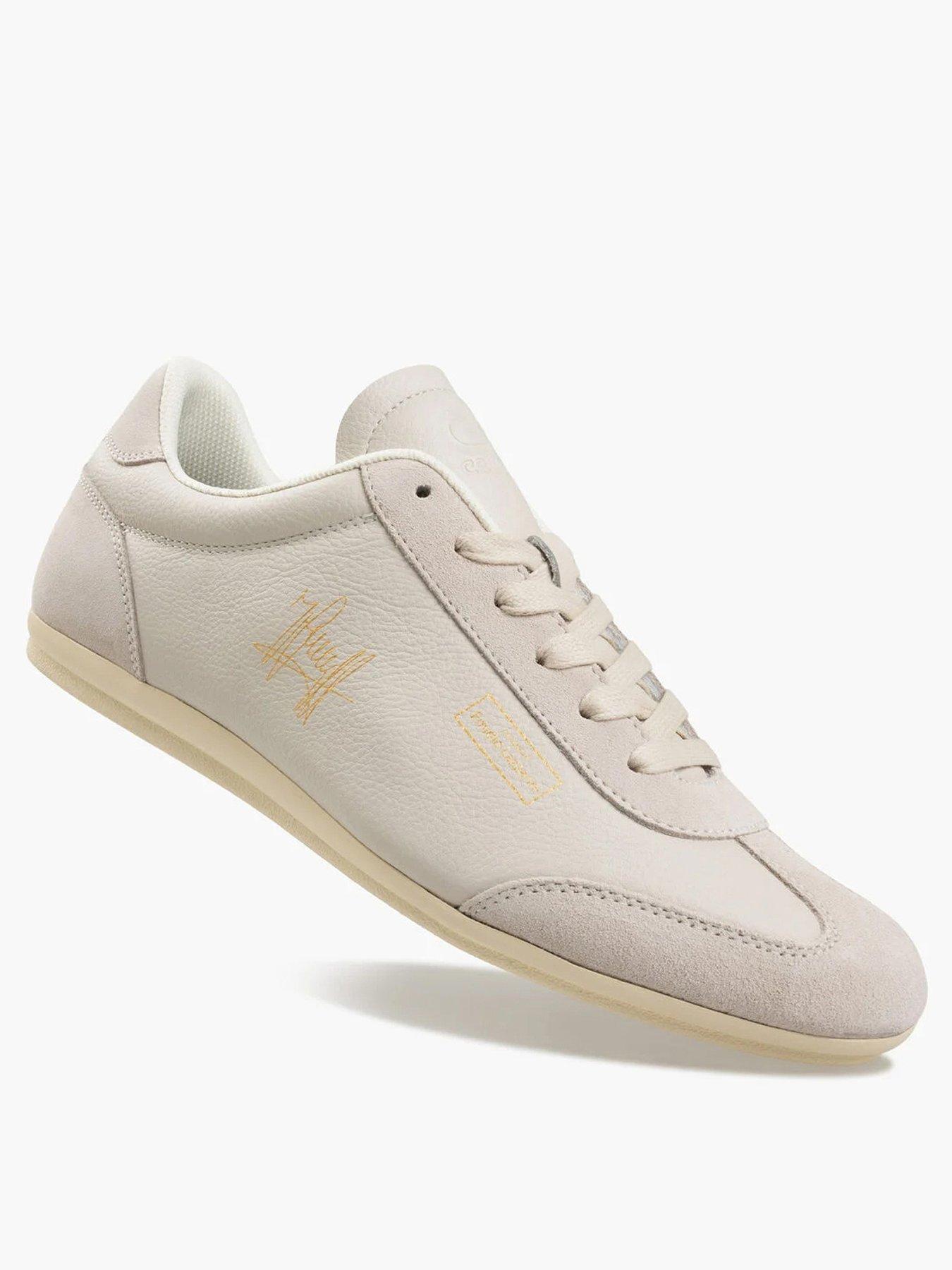 Image 2 of 7 of CRUYFF Recopa Low Profile Tumbled Suede Trainers - Off White