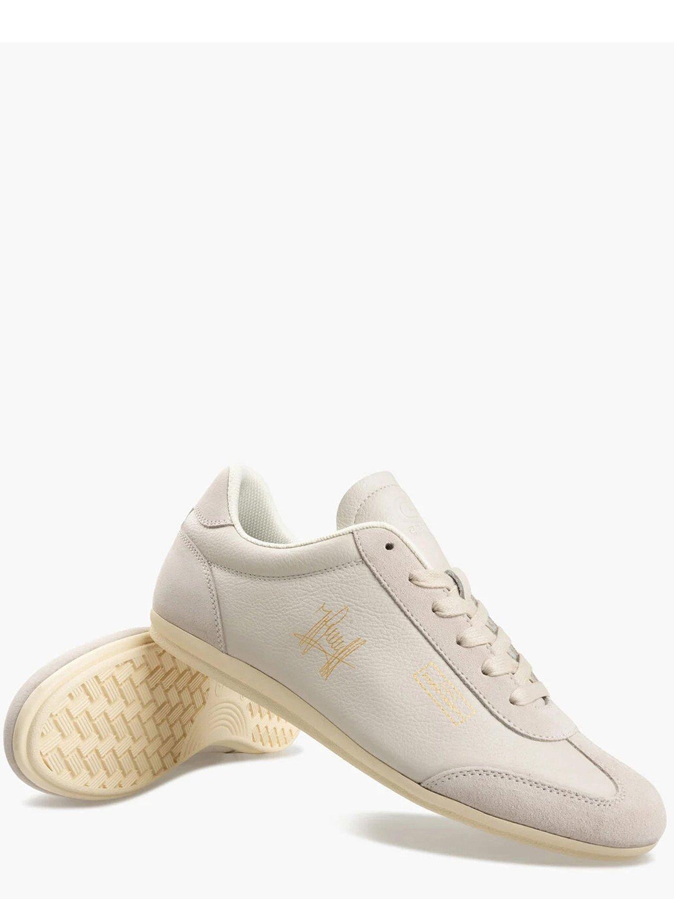 Image 4 of 7 of CRUYFF Recopa Low Profile Tumbled Suede Trainers - Off White