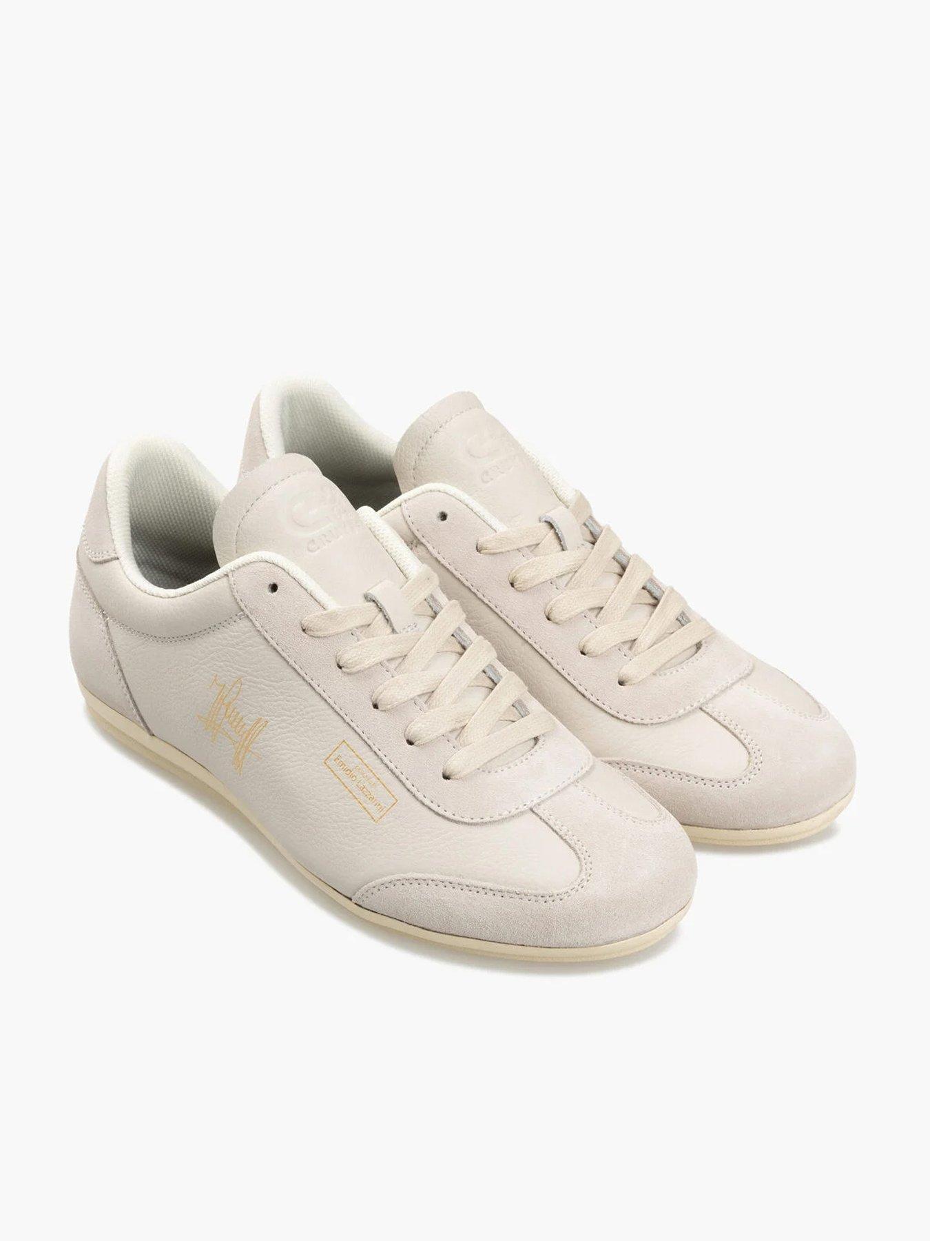 Image 6 of 7 of CRUYFF Recopa Low Profile Tumbled Suede Trainers - Off White