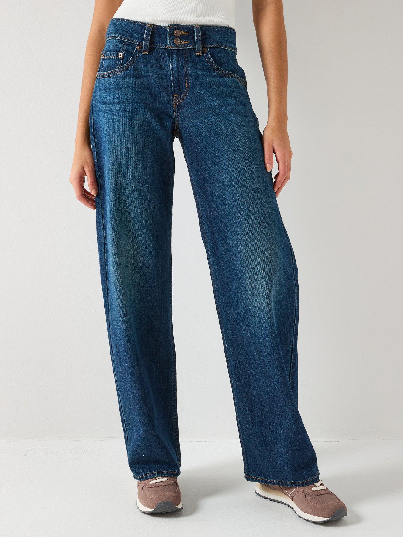 Levi's Superlow Loose, Blue, Size 32, Inside Leg 30, Women