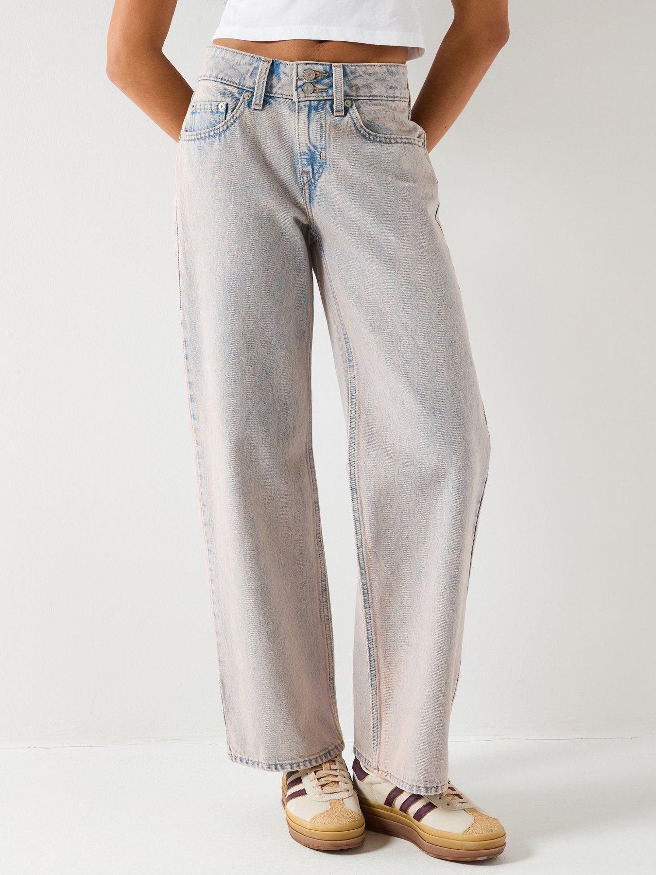 Levi's Superlow Loose, Light Pink, Size 28, Inside Leg 30, Women
