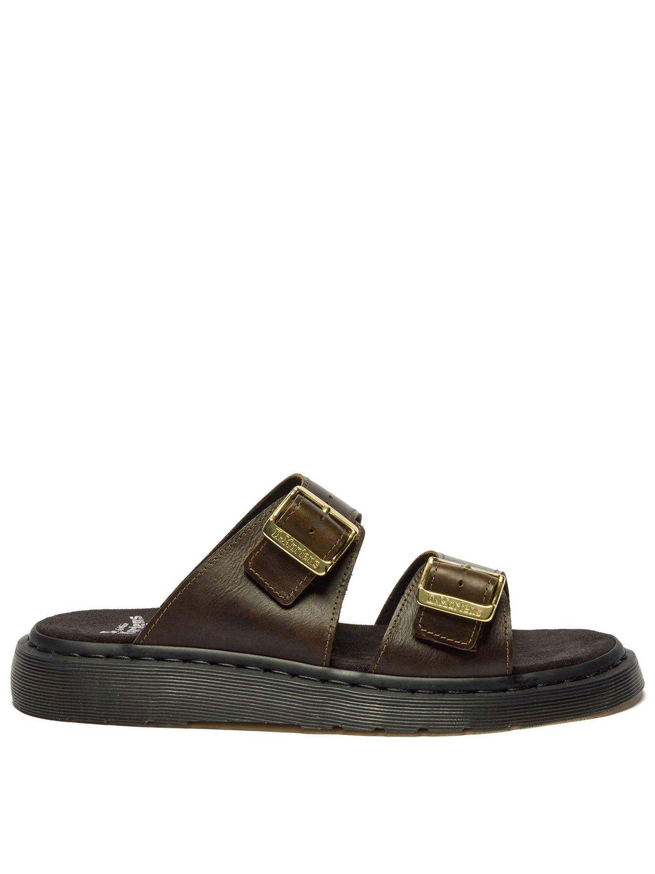 Dr Martens Dr Josef Buckled Leather Slip On Sandal - Khaki