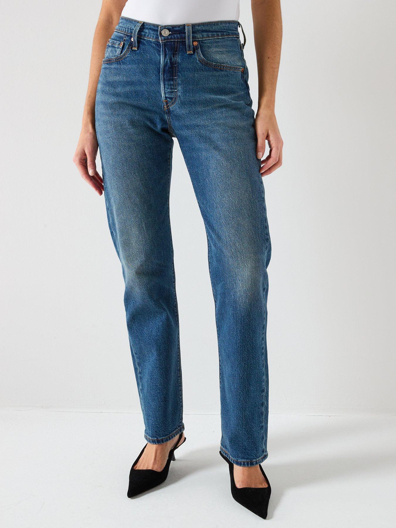 Levi's 501 Curve Lightweight Jeans, Blue, Size 26, Inside Leg 30, Women