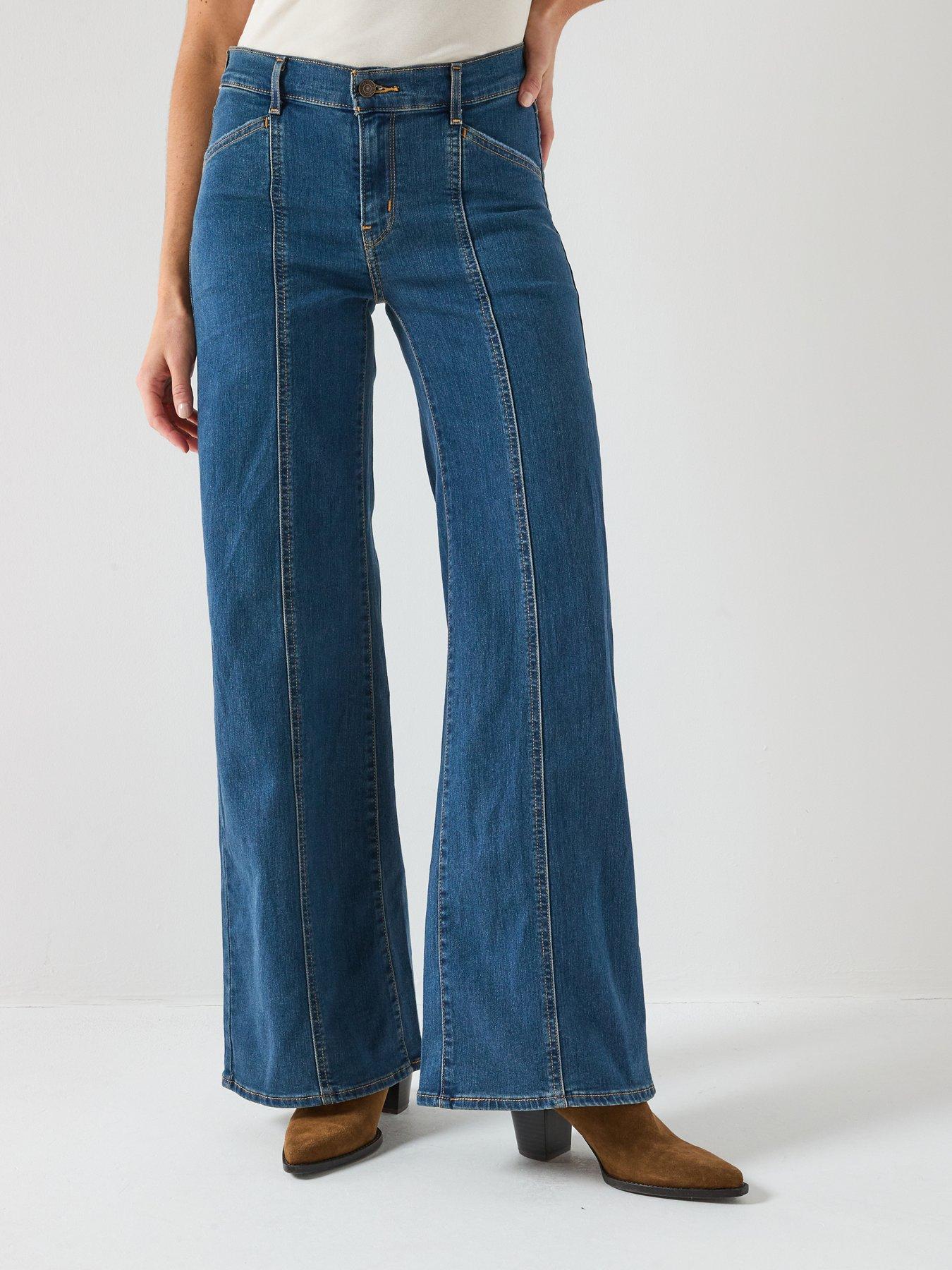 Levi'S 318 Seamed Wide Leg Jeans - Blue