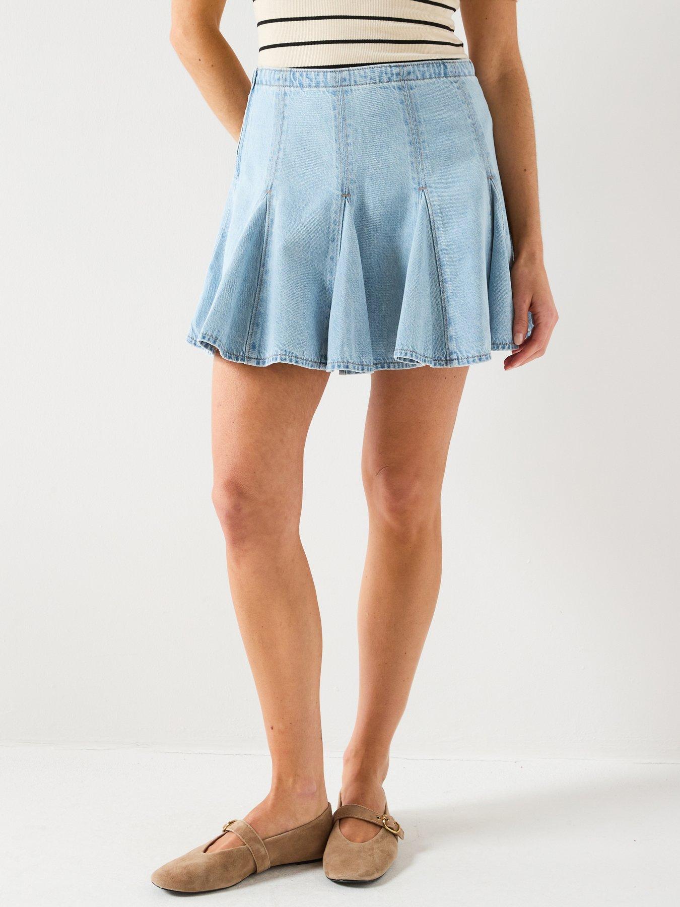 Levi's Godet Mini Skirt, Blue, Size 27, Women