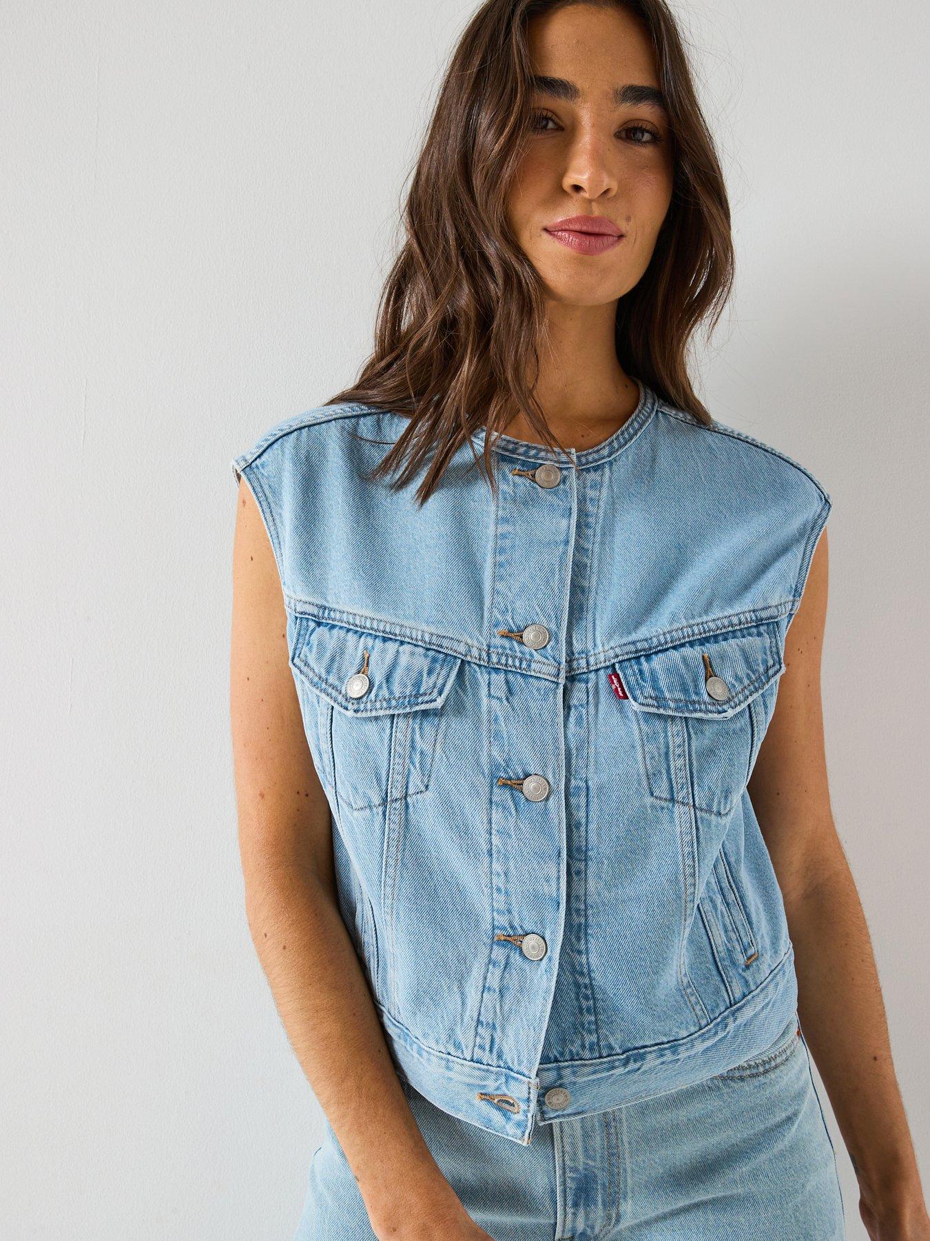 Levi'S Collarless Shrunken '90S Vest - Blue