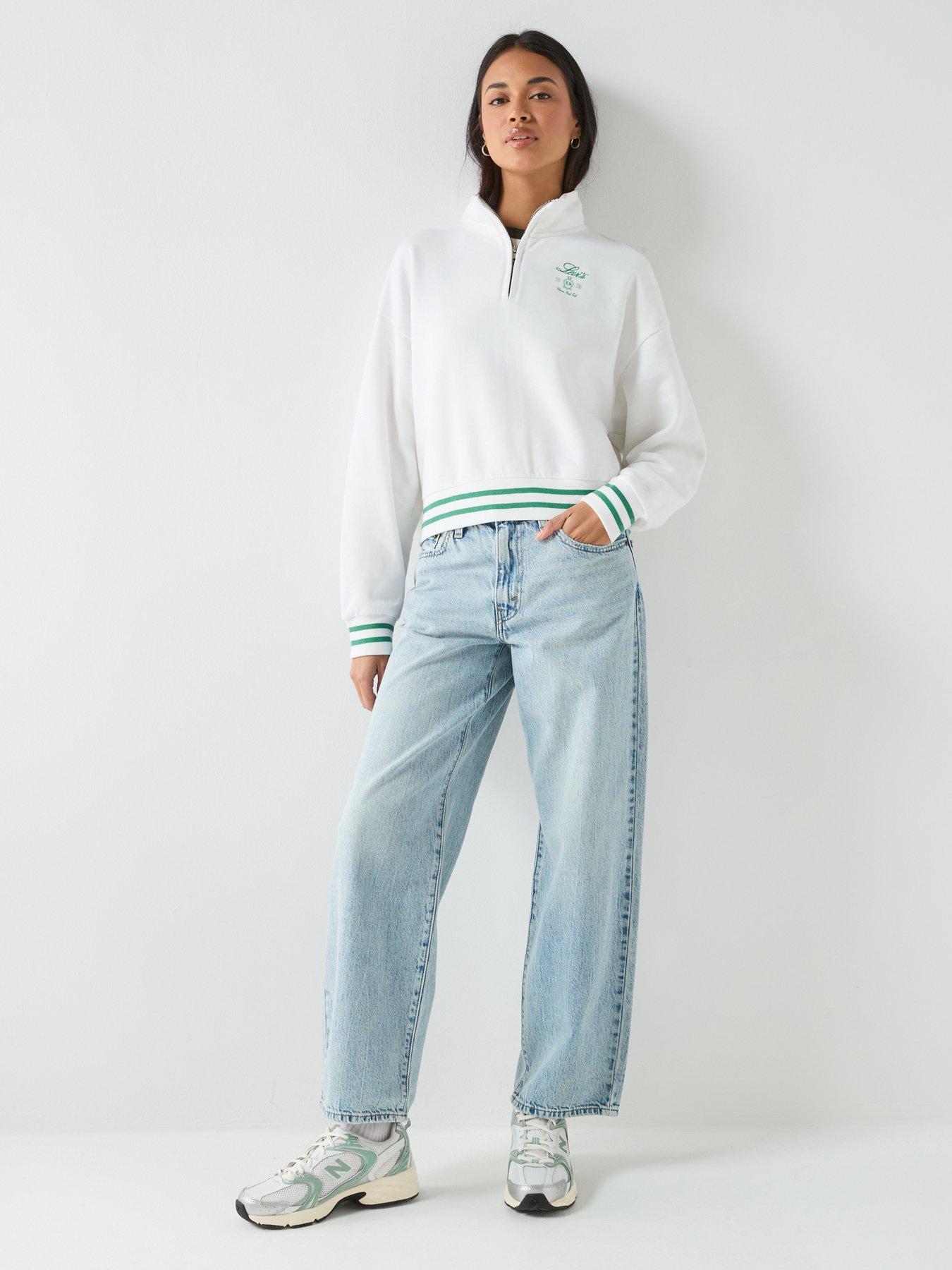Image 3 of 6 of Levi's Gr Everyday 1/4 Zip Sweater - White