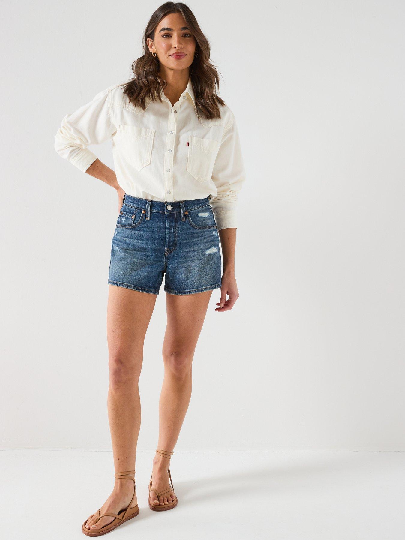 Image 3 of 6 of Levi's 501 Curve Shorts - Blue