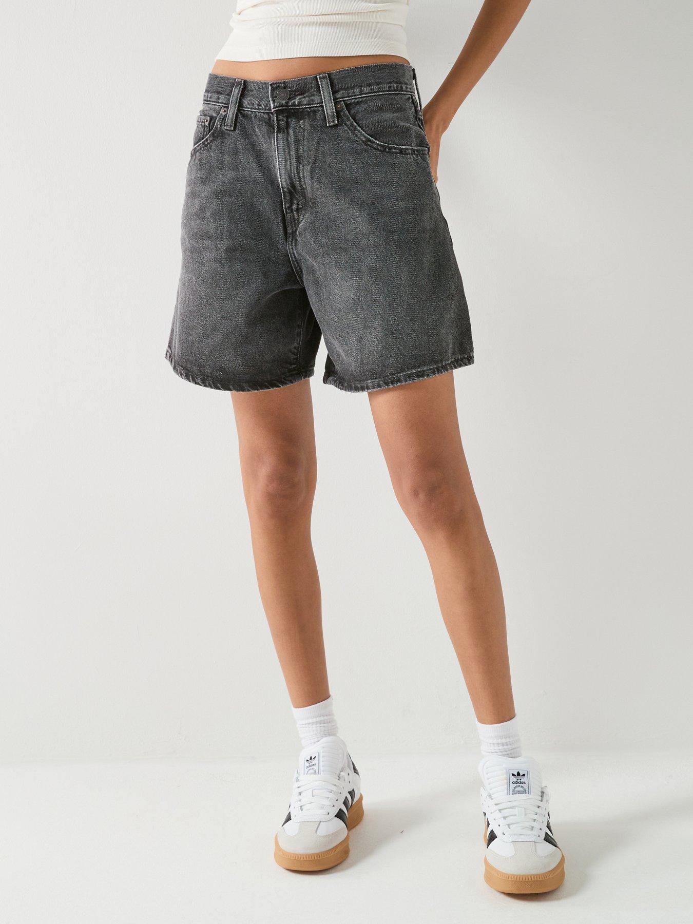 Levi's High Baggy Shorts, Black, Size 26, Women