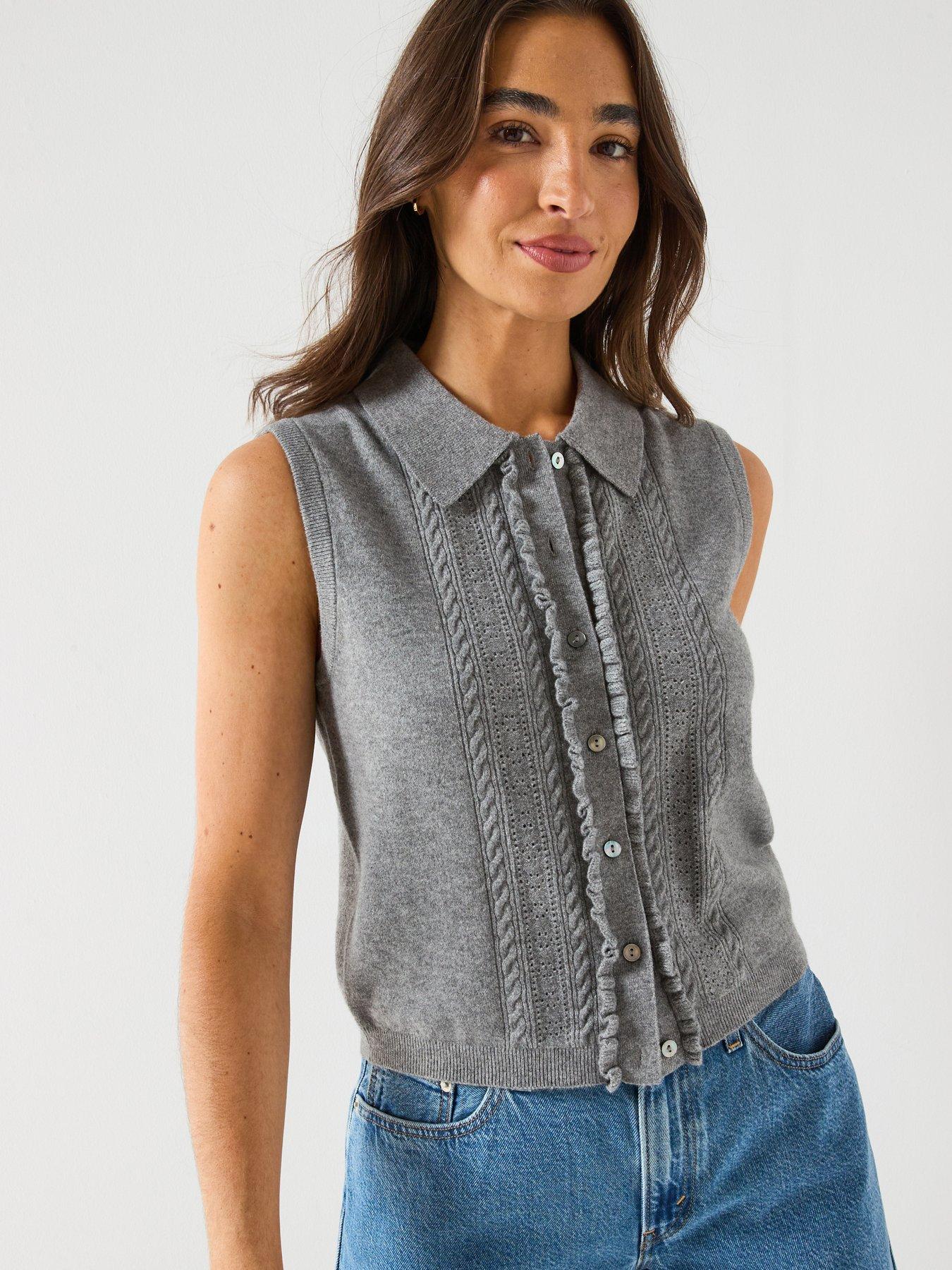 Levi's Super Soft Mini Ruffle Vest - Beige | Very