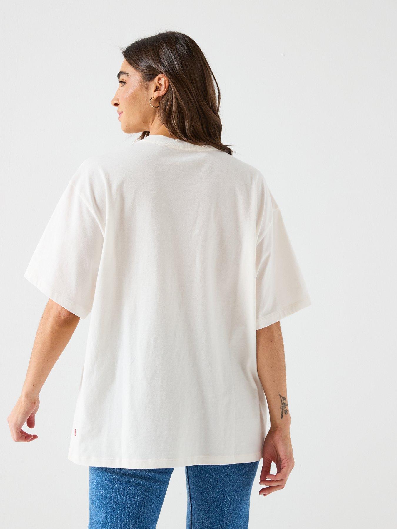 Image 4 of 6 of Levi's Graphic Short Stack Tee - White