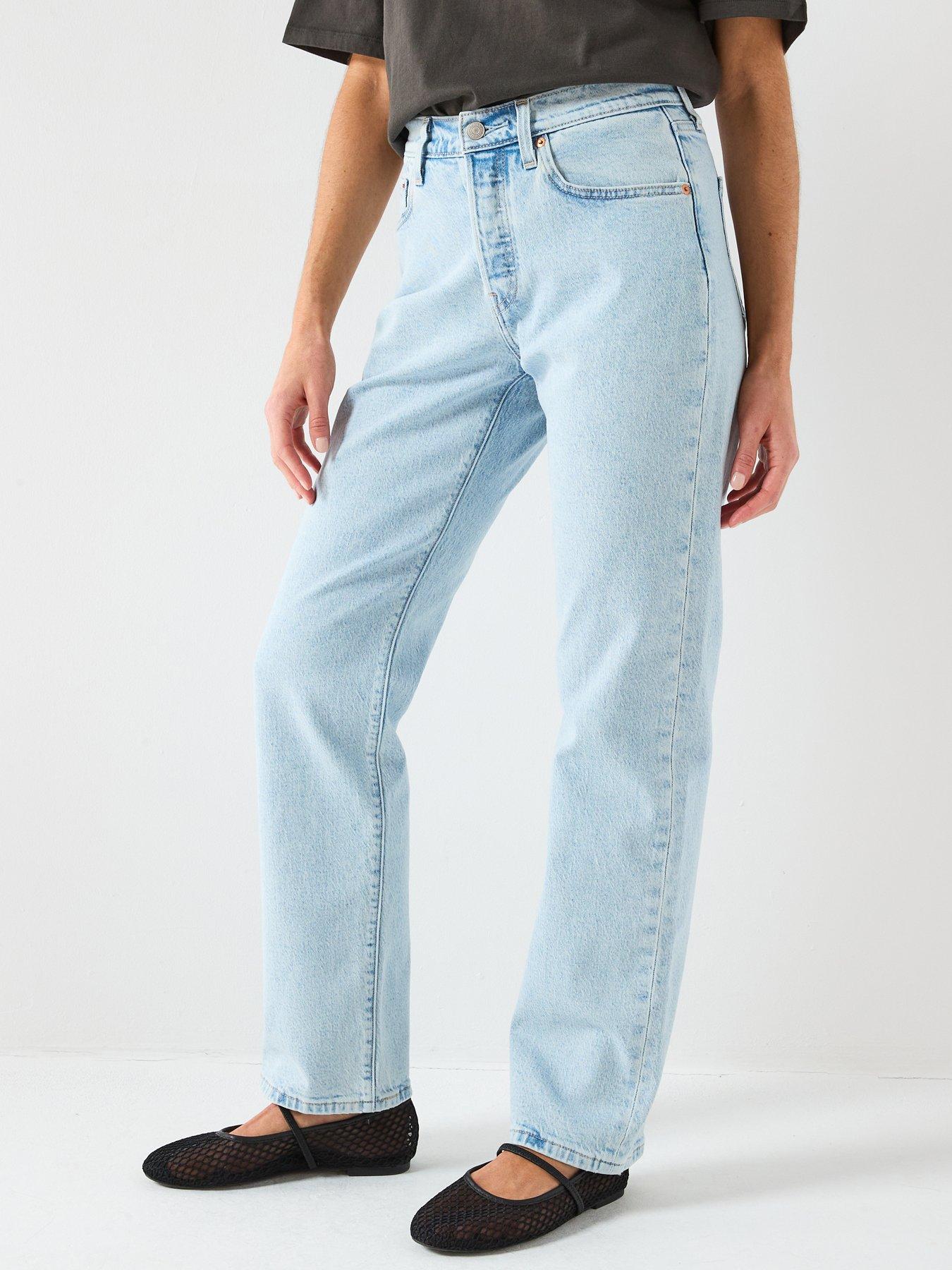 Levi's 501 Curve Lightweight Jeans, Blue, Size 26, Inside Leg 30, Women
