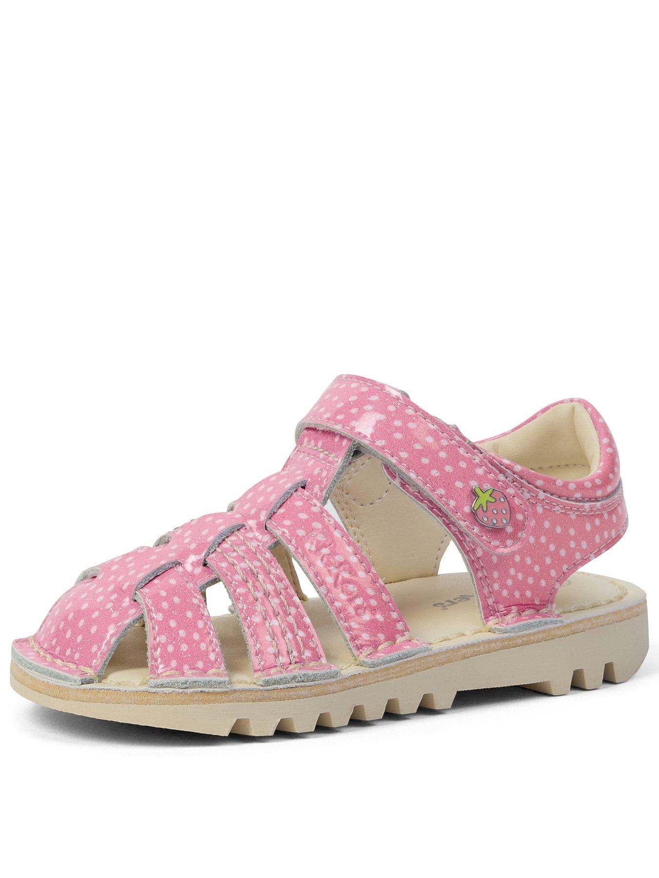 Kickers Kick Fruit Patent Leather Sandal, Pink, Size 7 Younger
