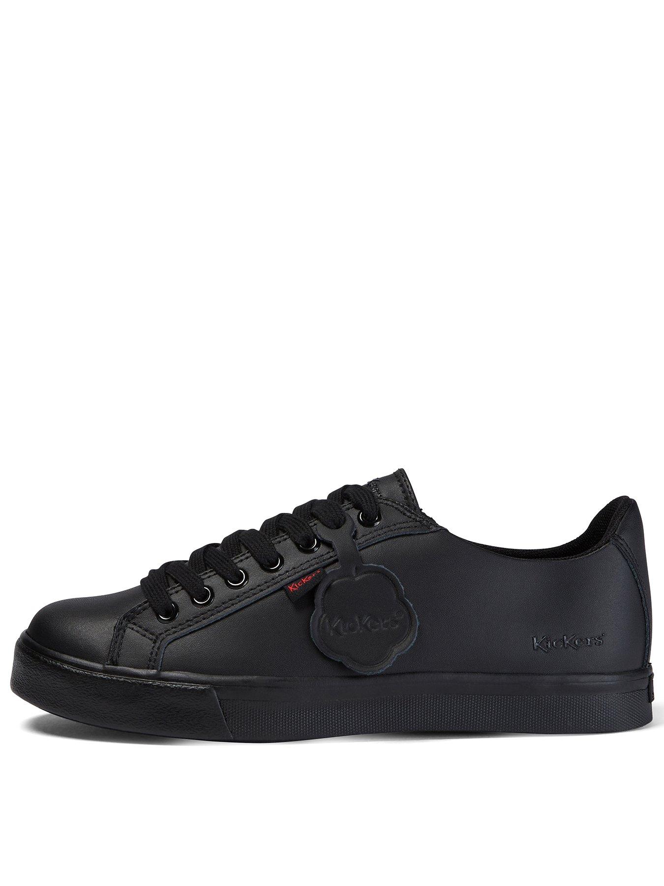 Image 1 of 6 of Kickers Youth Tovni Leather Lace-up Shoe - Black