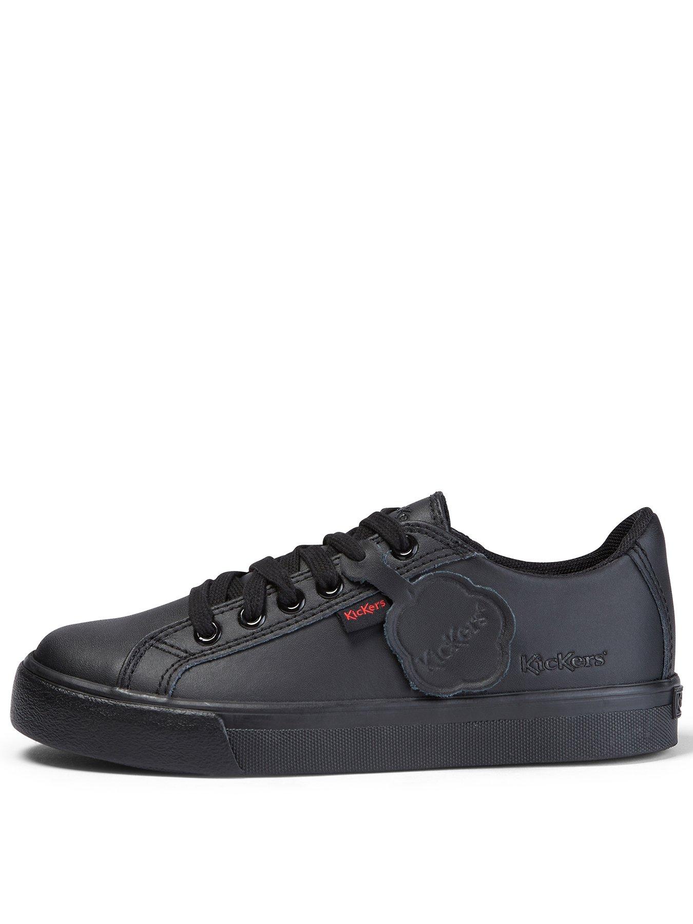 Kickers Junior Tovni Leather Lace-up Shoe - Black