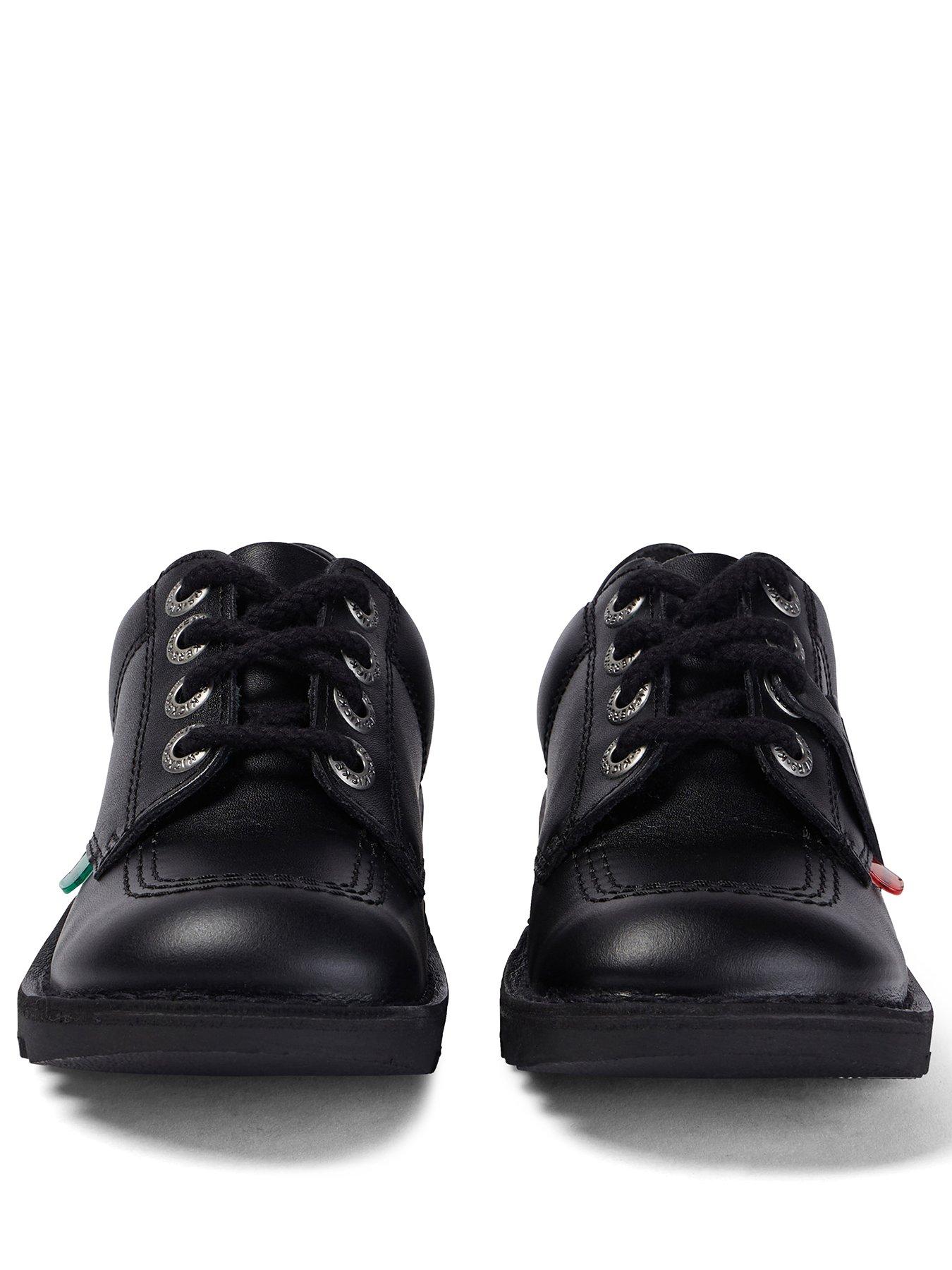 Kickers Junior Kick Lo Leather Shoe - Black | Very