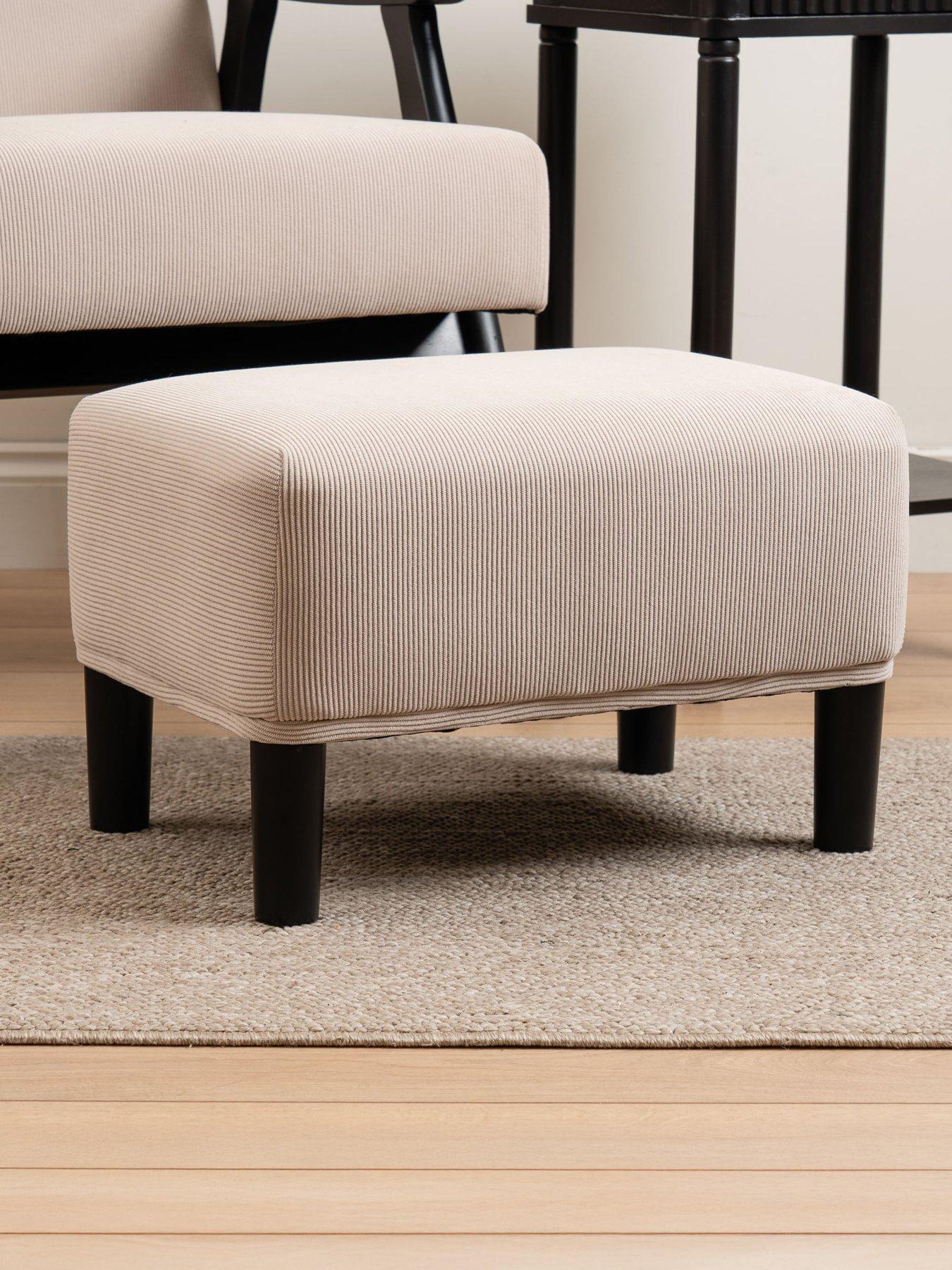 Image 1 of 3 of Scottish Everlastings River Cord Foot Stool - Beige