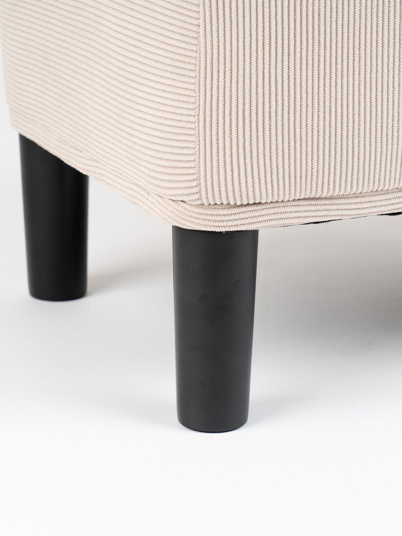 Image 3 of 3 of Scottish Everlastings River Cord Foot Stool - Beige