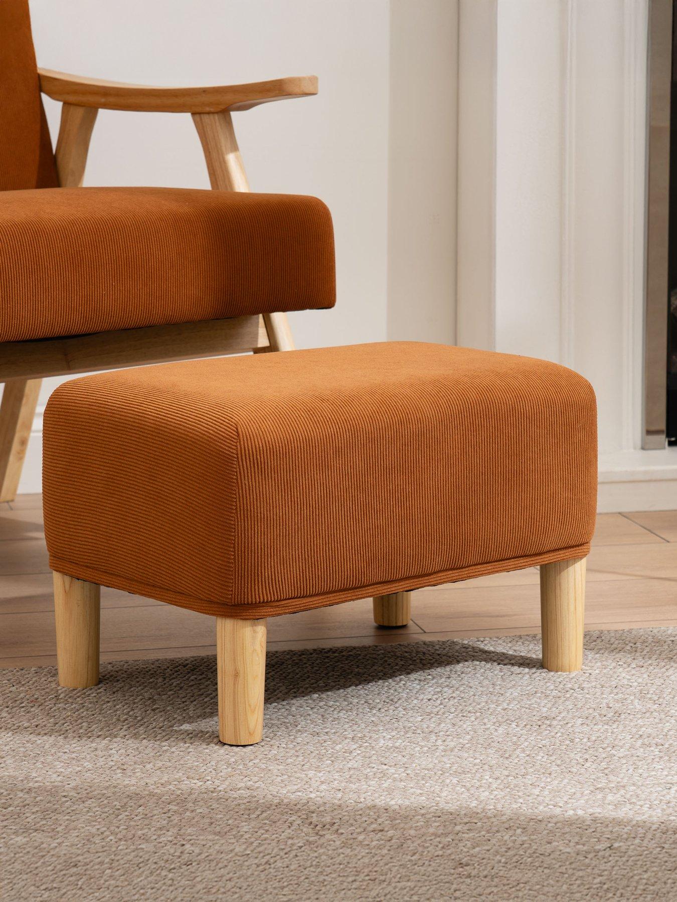 Scottish Everlastings River Cord Foot Stool - Beige