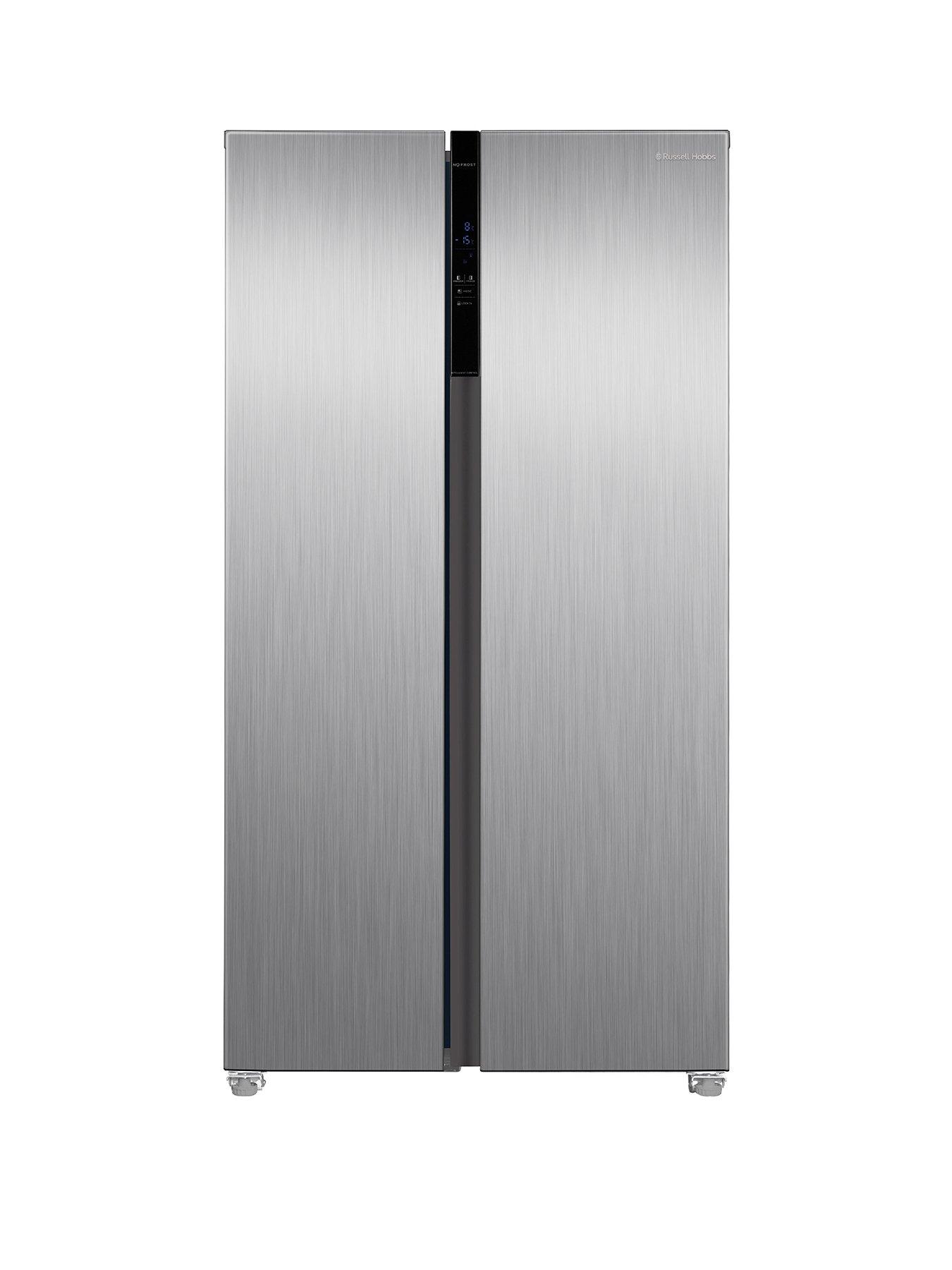 Russell Hobbs RH90AFF201SS 177cm high 90cm wide freestanding Slimline American Fridge Freezer in Stainless Steel