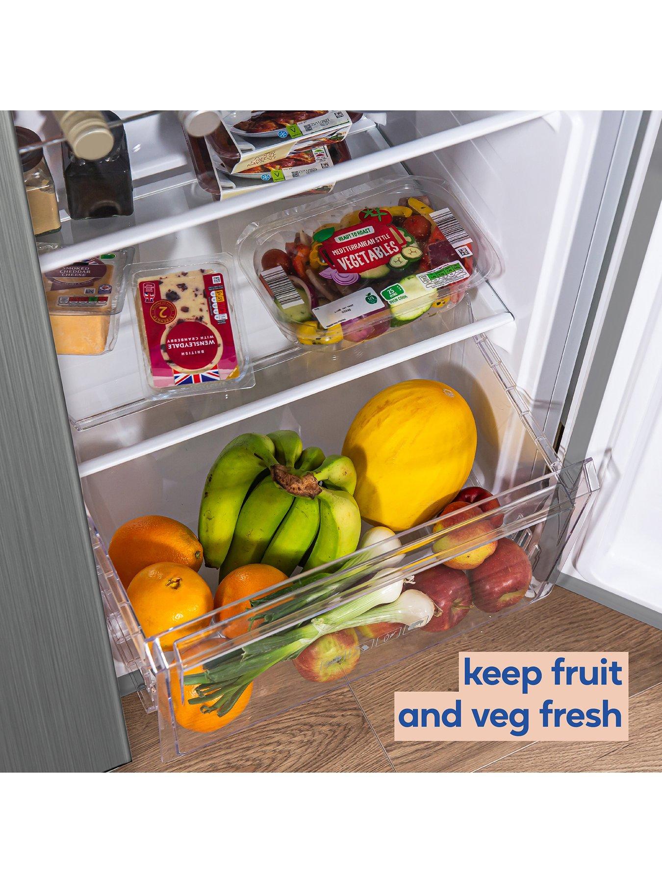 Image 4 of 7 of Russell Hobbs RH90AFF201SS 177cm high 90cm wide freestanding Slimline American Fridge Freezer in Stainless Steel