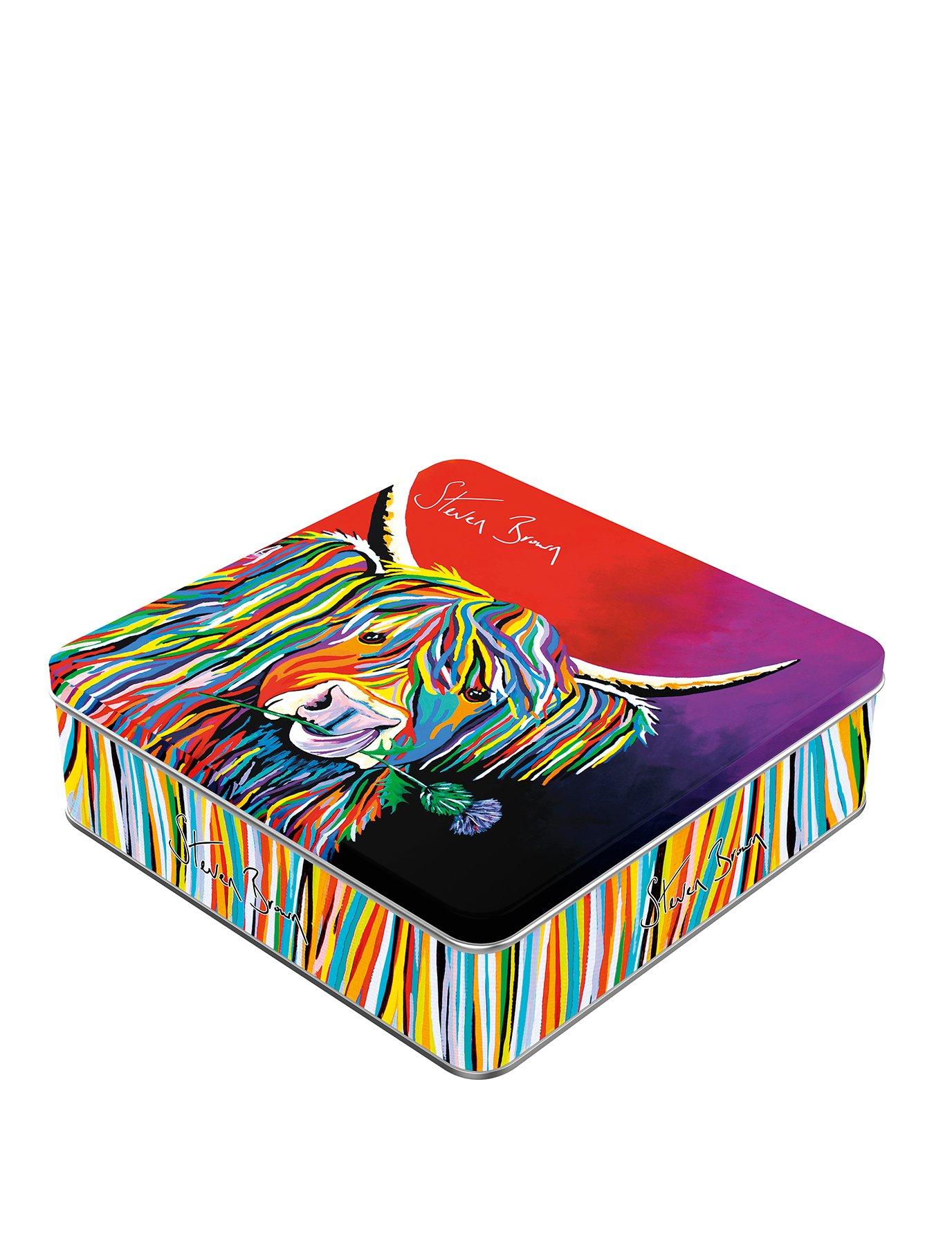 Cocoa Brown Steven Brown Lizzie McCoo tin of salted caramel fudge 200g