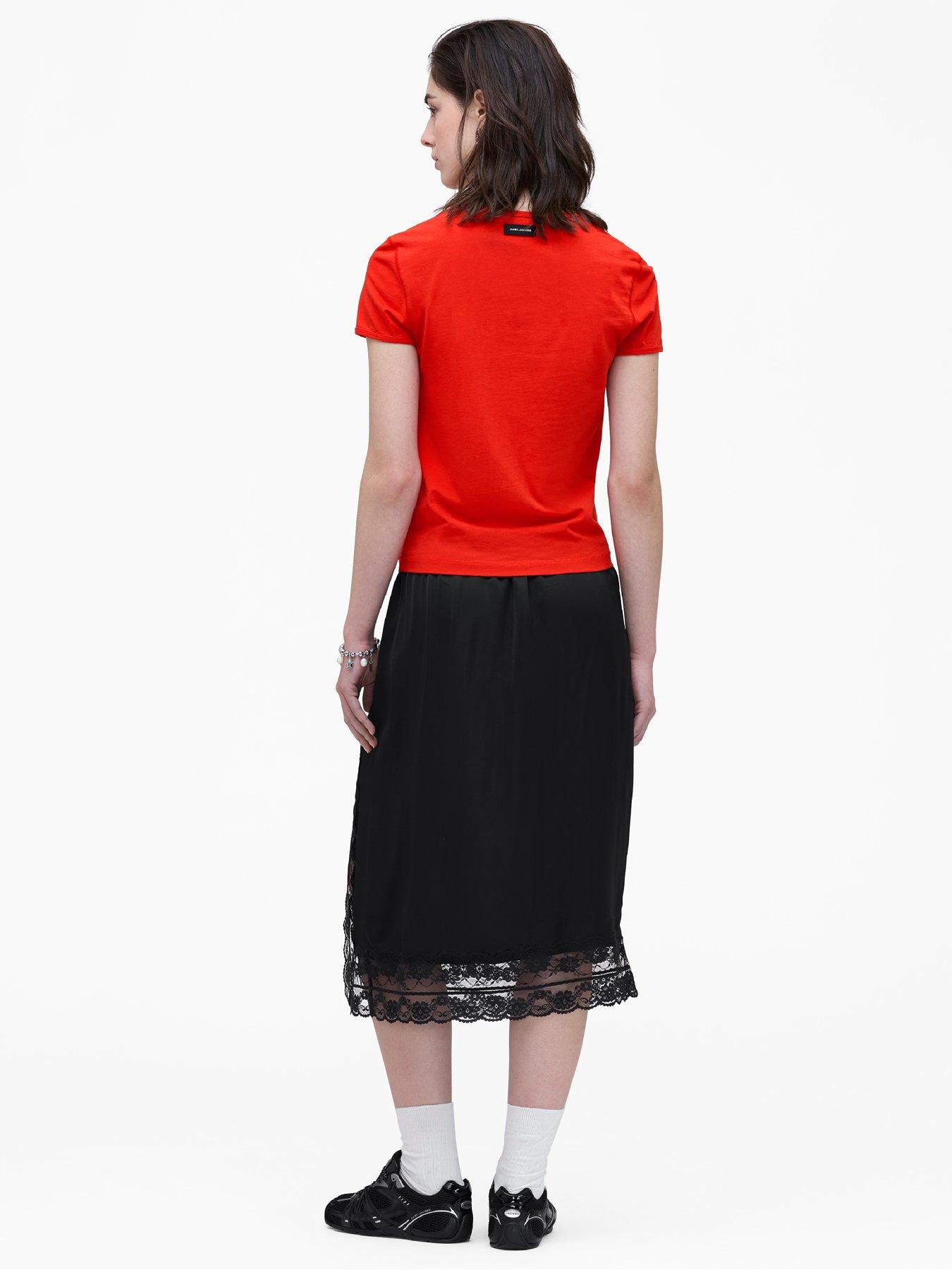 Image 2 of 5 of MARC JACOBS Satin Slip Skirt - Black