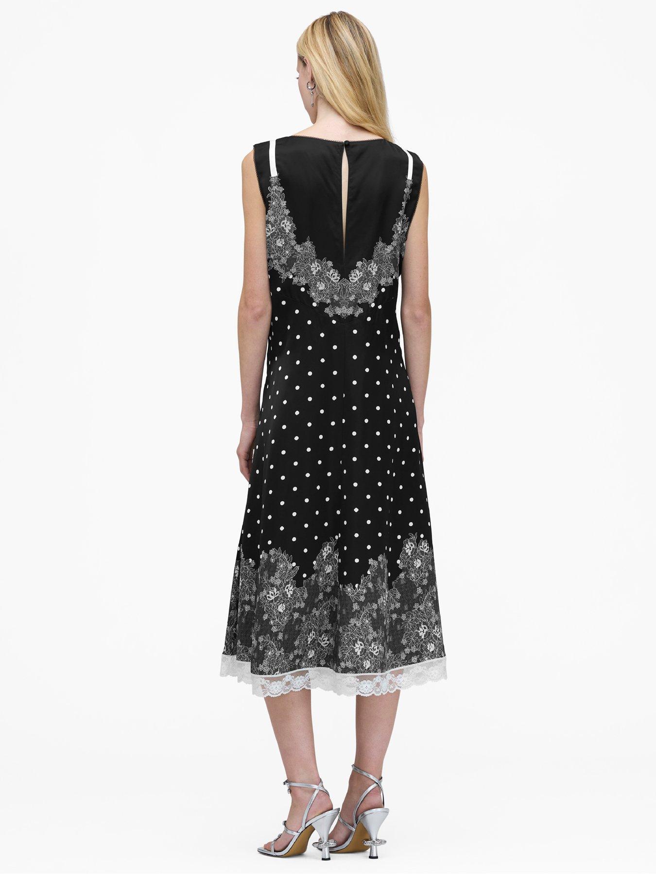 Image 2 of 4 of MARC JACOBS Trompe L'Oeil Slip Midi Dress - Black