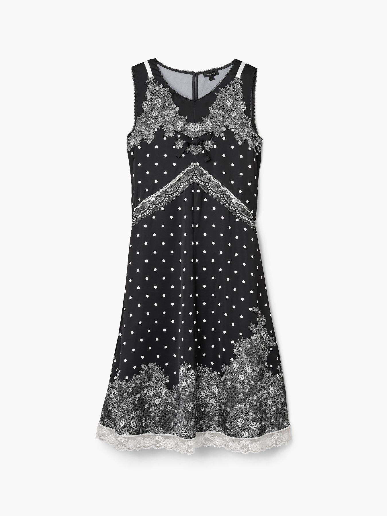 Image 3 of 4 of MARC JACOBS Trompe L'Oeil Slip Midi Dress - Black