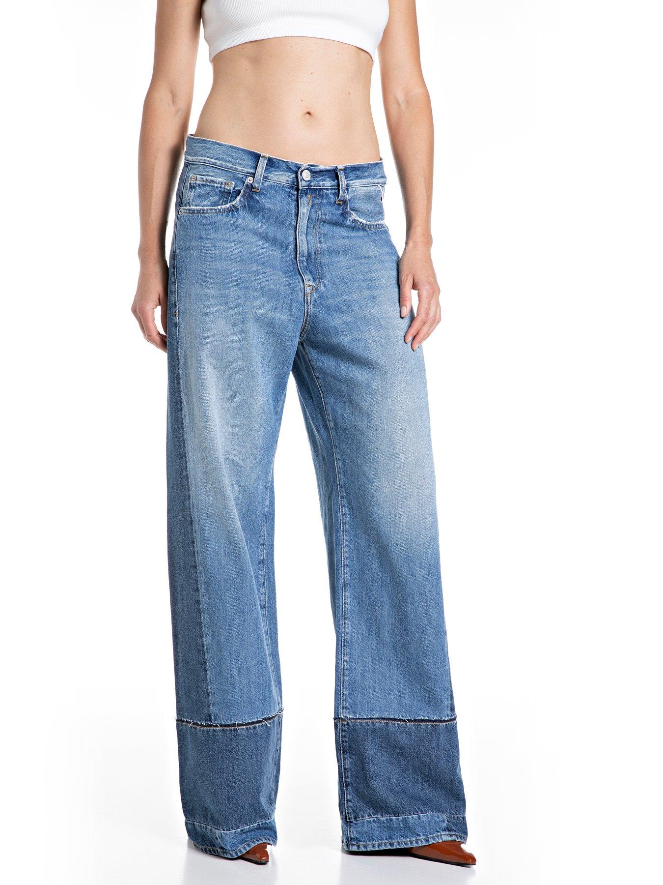 Replay Idalya Wide Leg Jeans - Blue