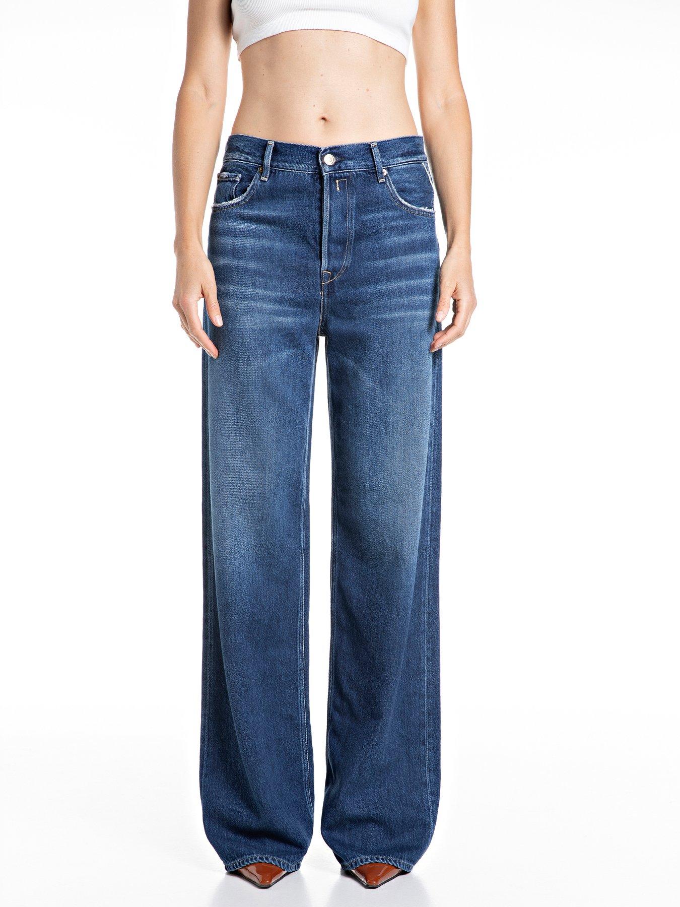 Replay Wide Leg Jean - Blue