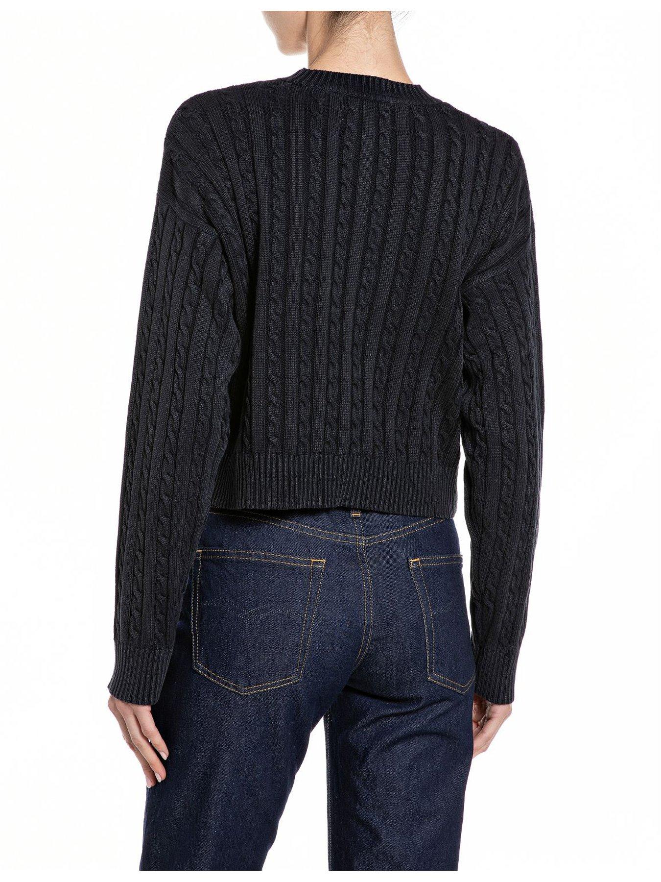 Image 2 of 2 of Replay Logo Long Sleeve Knit Top