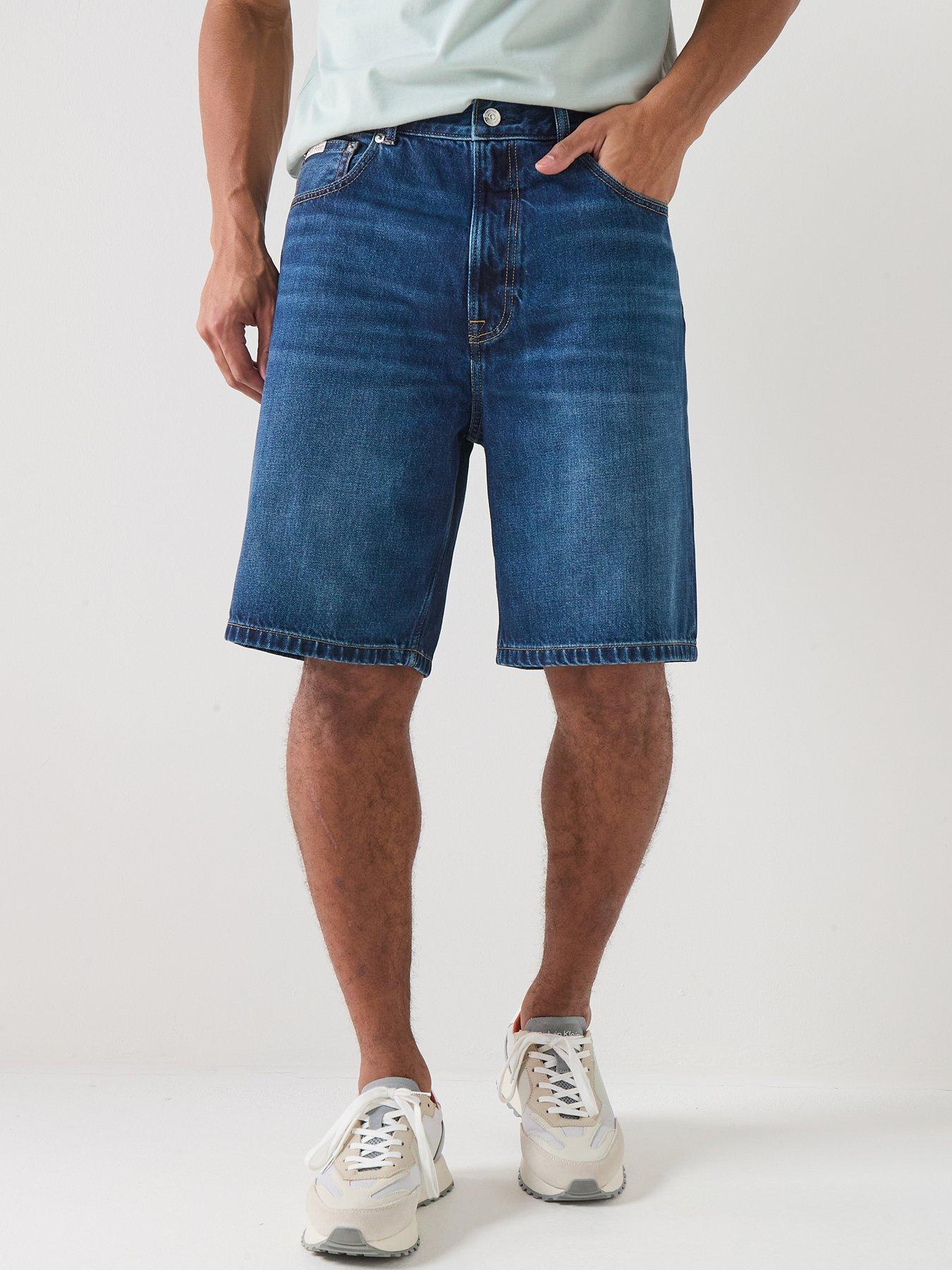 Calvin Klein Jeans 90S Relaxed Fit Oil Slick Denim Shorts - Oil Slick Blue