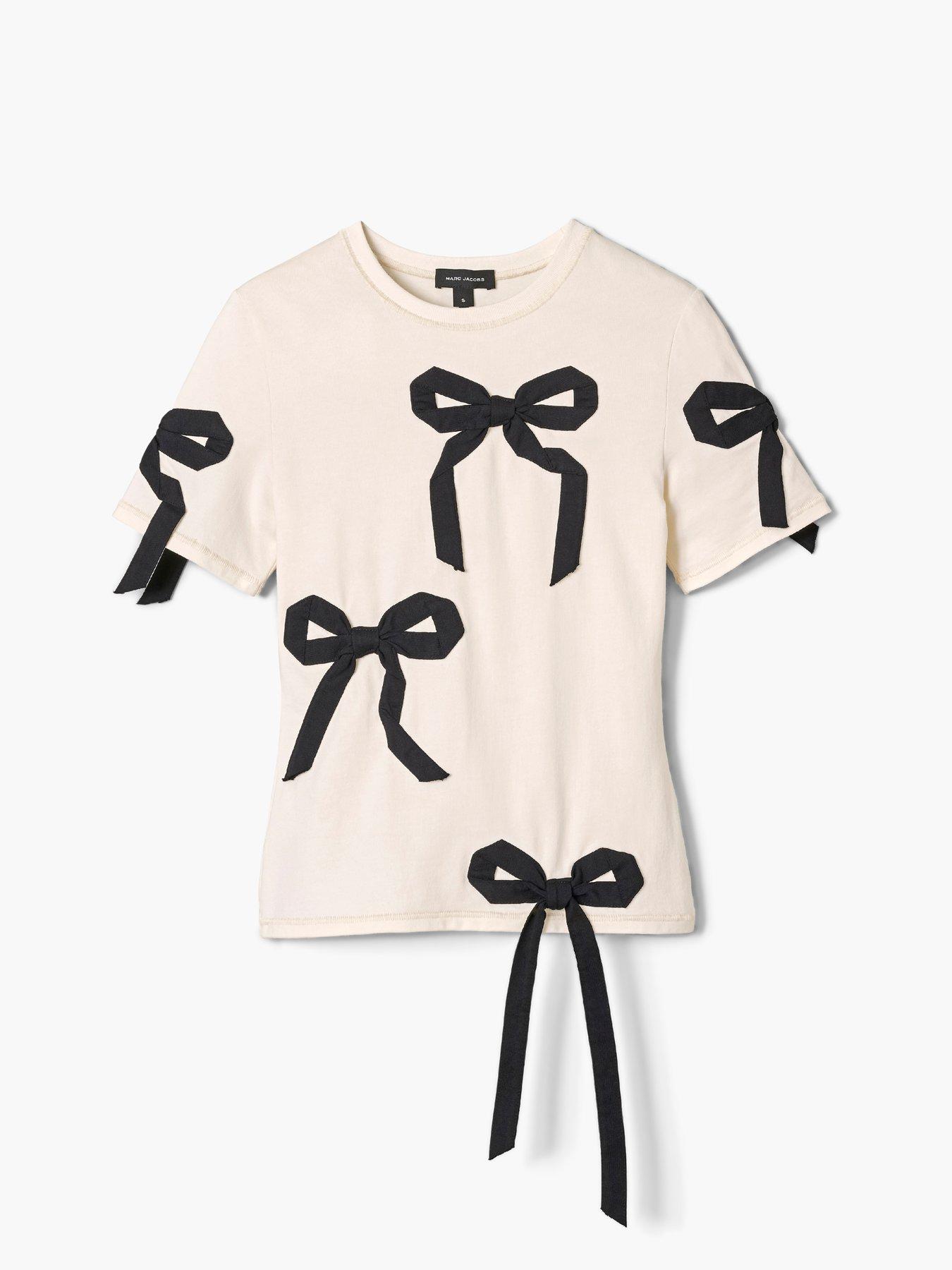Image 3 of 5 of MARC JACOBS Bow Shrunken Tee - Off White