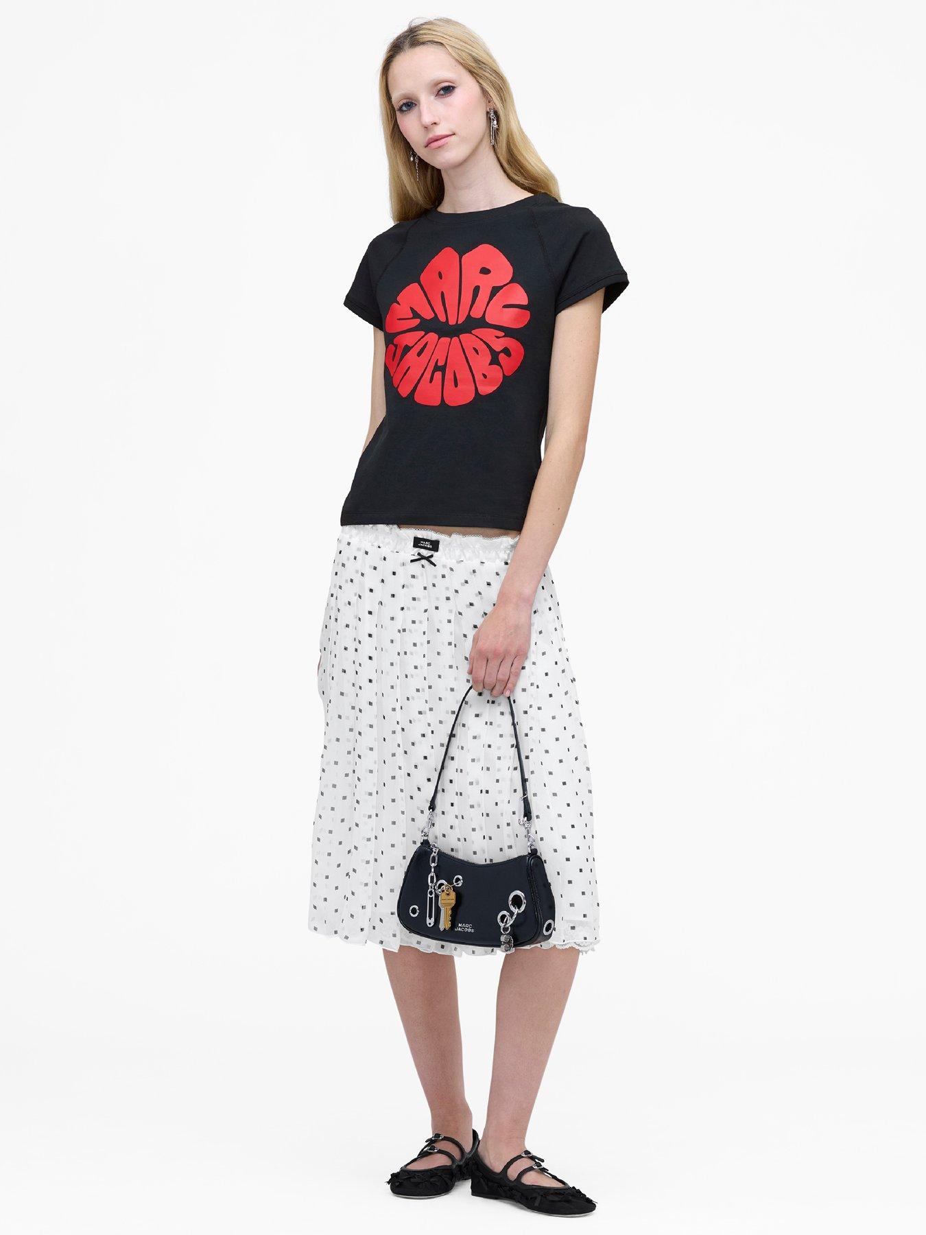 MARC JACOBS Kiss Logo Shrunken T-Shirt - Black