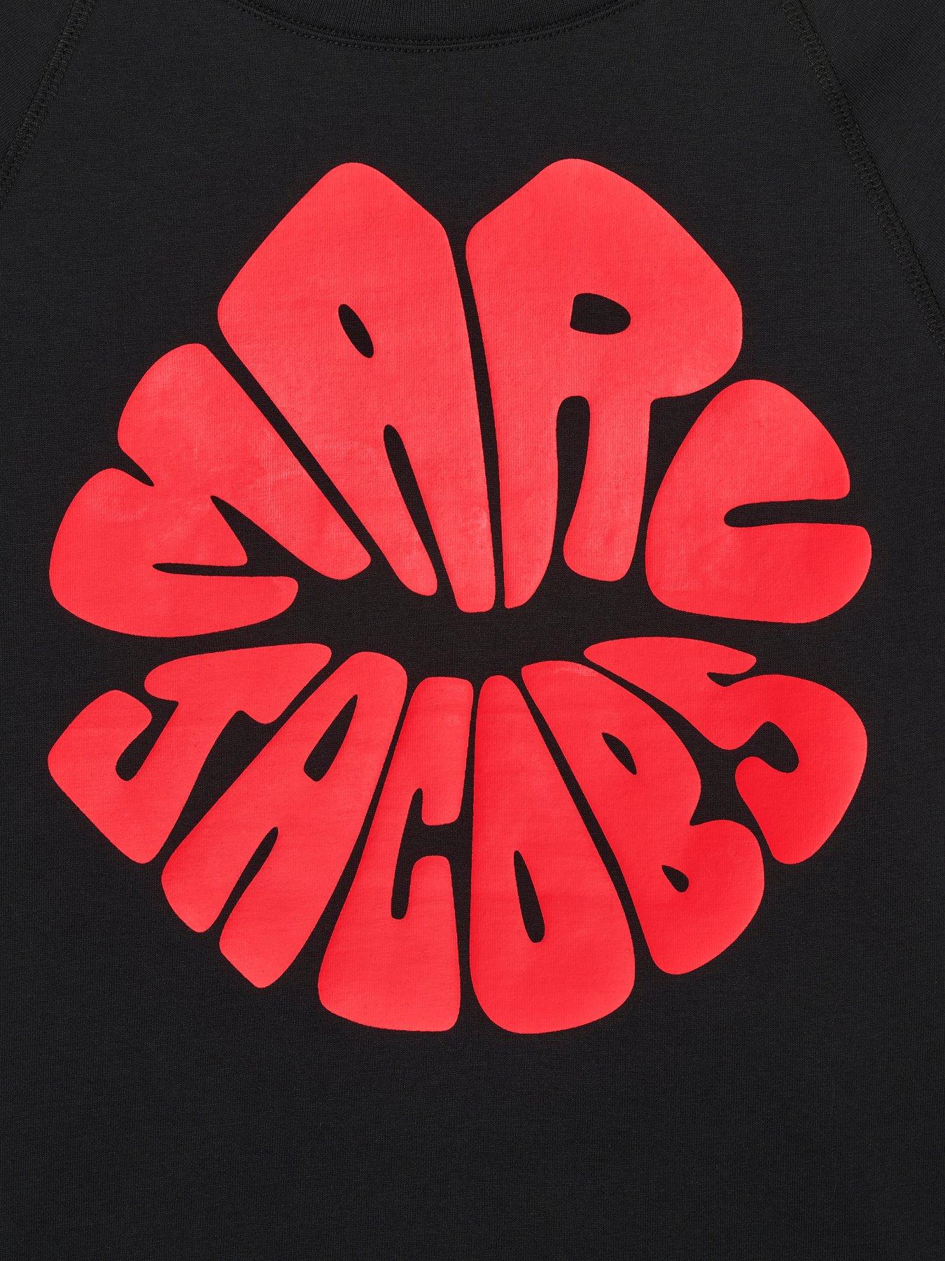 Image 4 of 6 of MARC JACOBS Kiss Logo Shrunken T-Shirt - Black