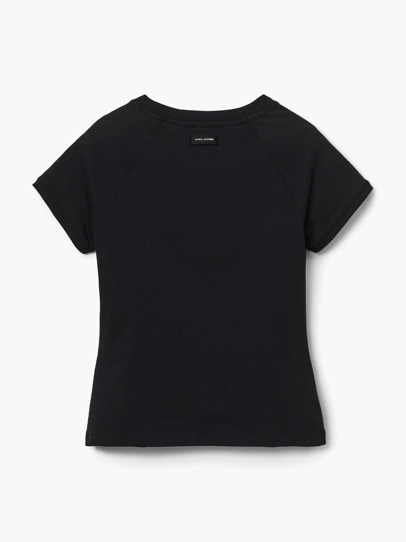 Image 5 of 6 of MARC JACOBS Kiss Logo Shrunken T-Shirt - Black