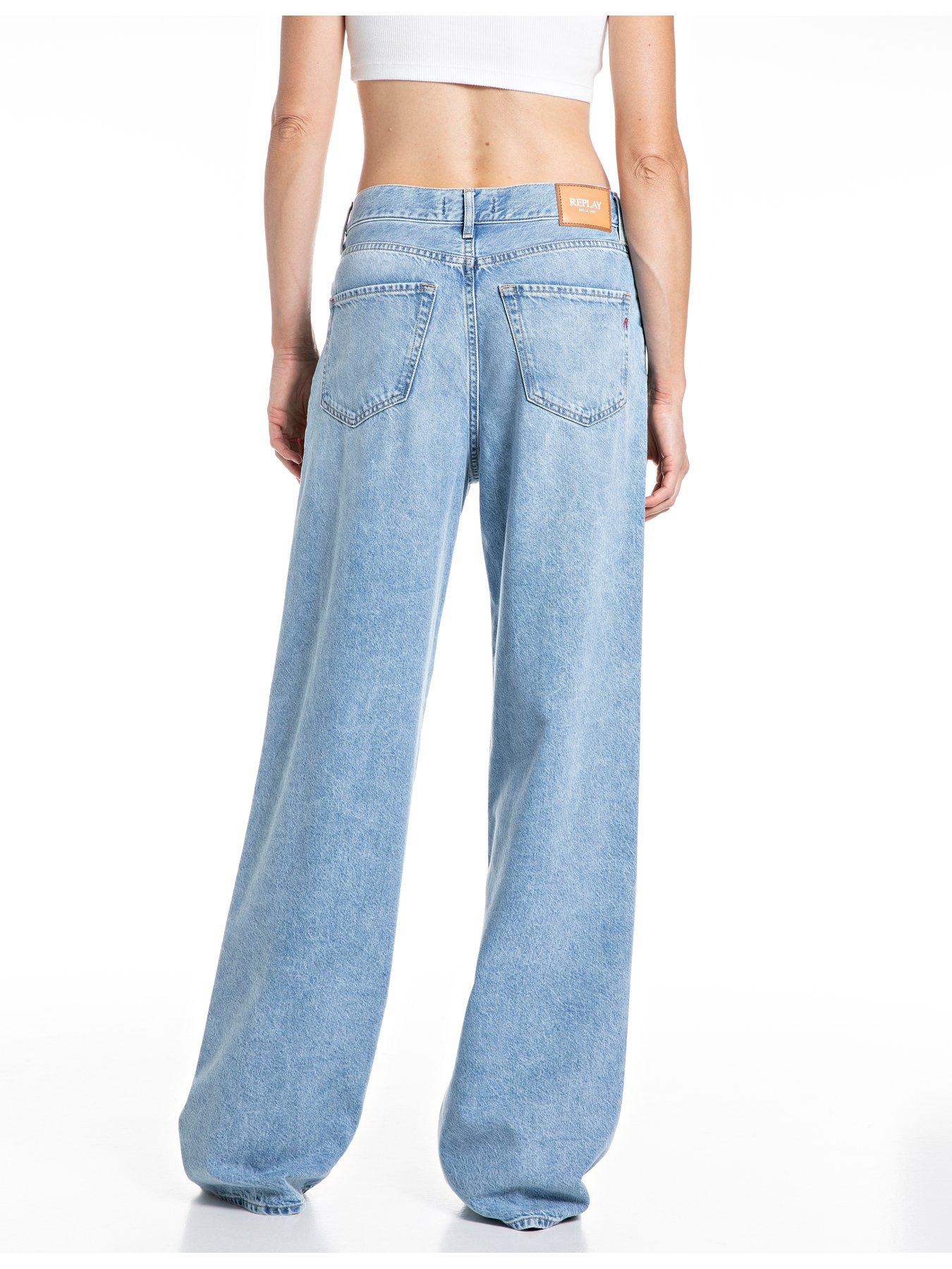 Image 2 of 3 of Replay Wide Leg Jean - Light Blue