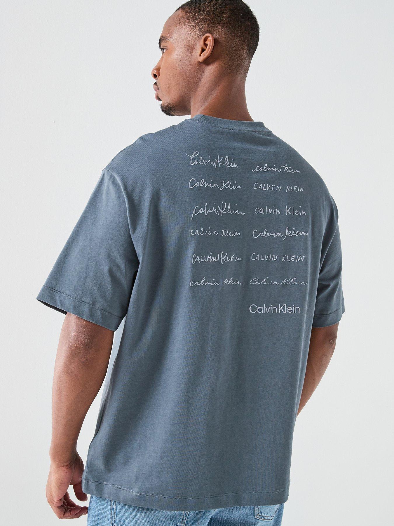 Calvin Klein Jeans Back Embroidered Graphic Relaxed T-Shirt -Turbulence