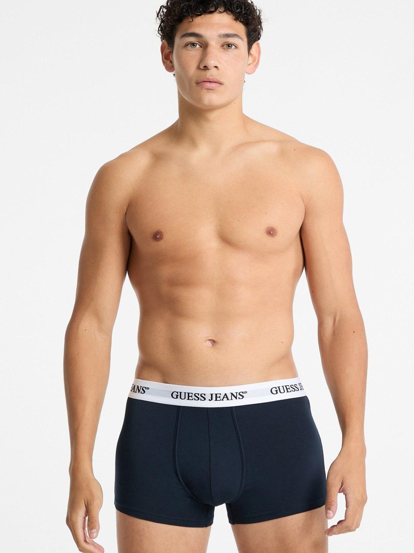 Image 1 of 4 of Guess Jeans 3 Pack Trunks - Navy
