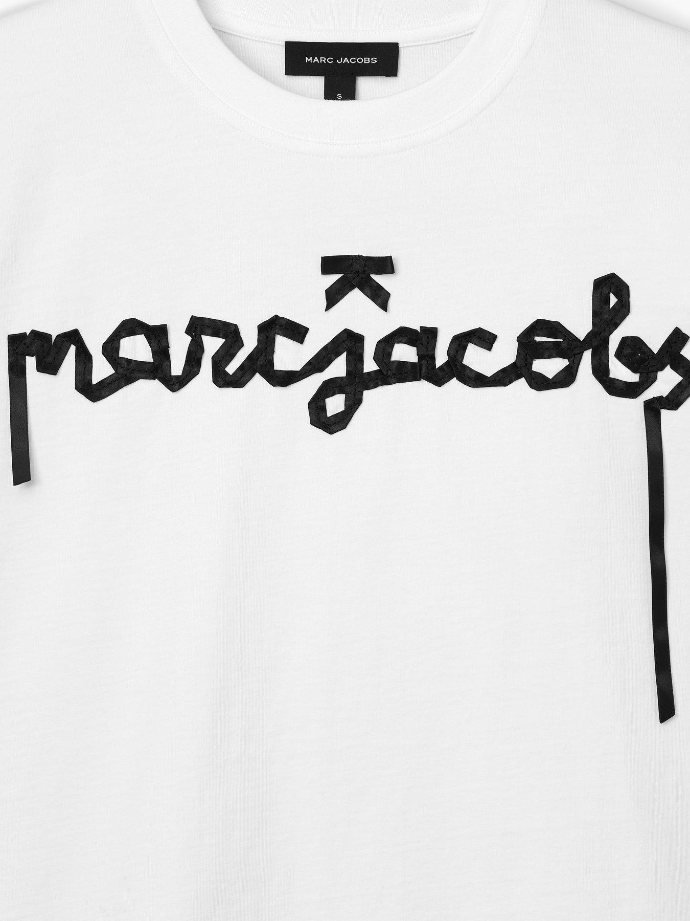 Image 3 of 5 of MARC JACOBS Ribbon Logo Box T-Shirt - White