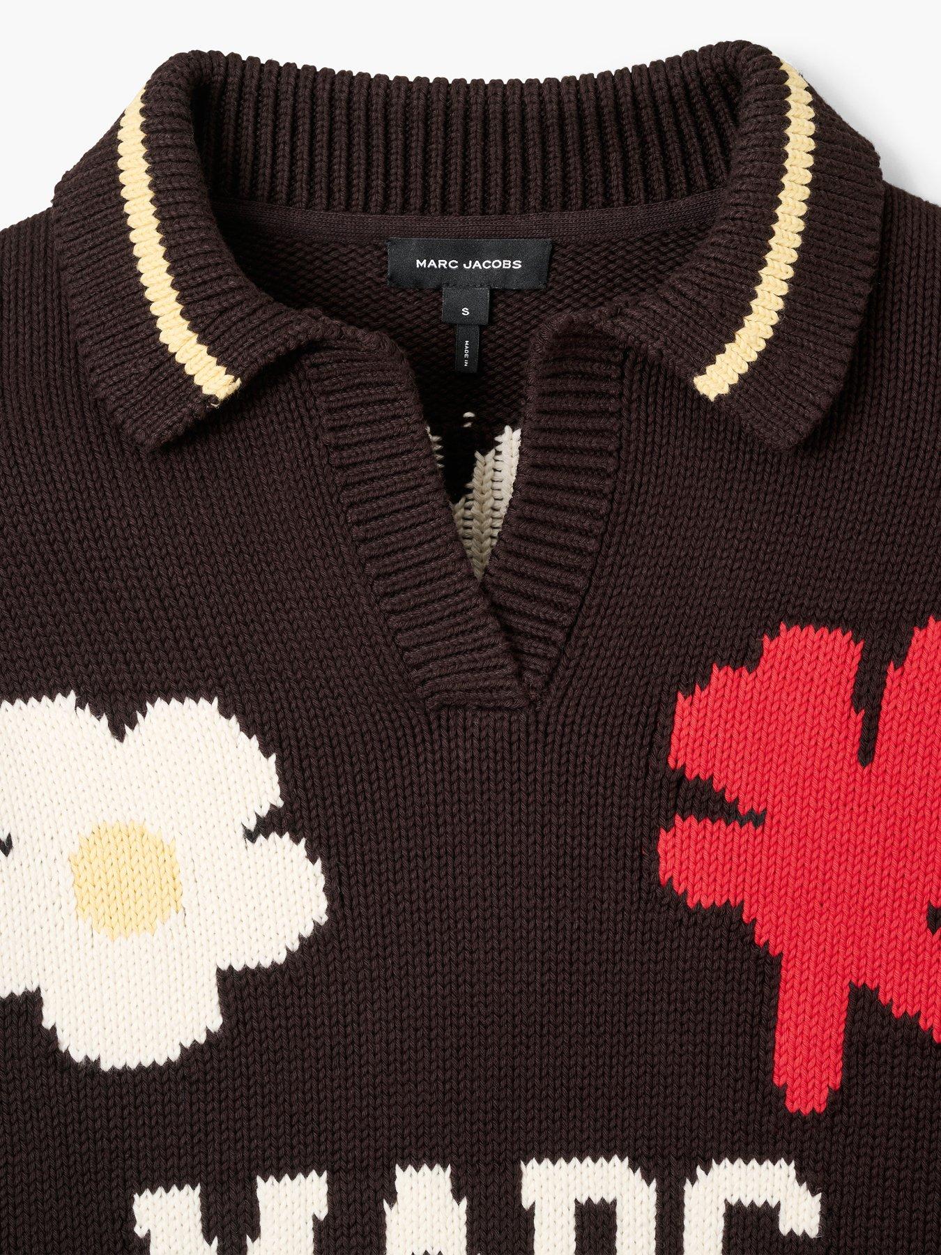 Image 3 of 5 of MARC JACOBS Varsity Knit Polo - Brown