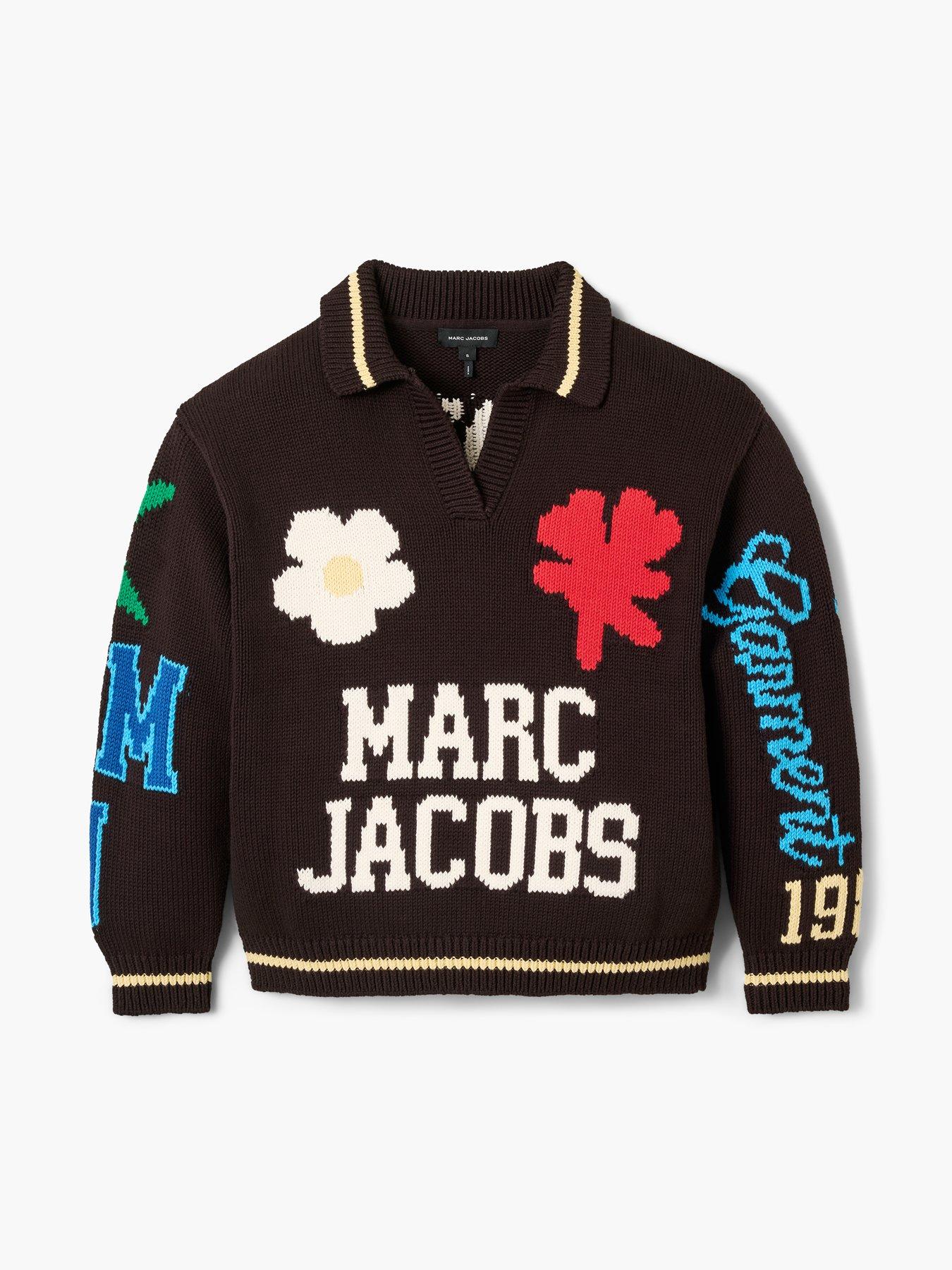 Image 5 of 5 of MARC JACOBS Varsity Knit Polo - Brown