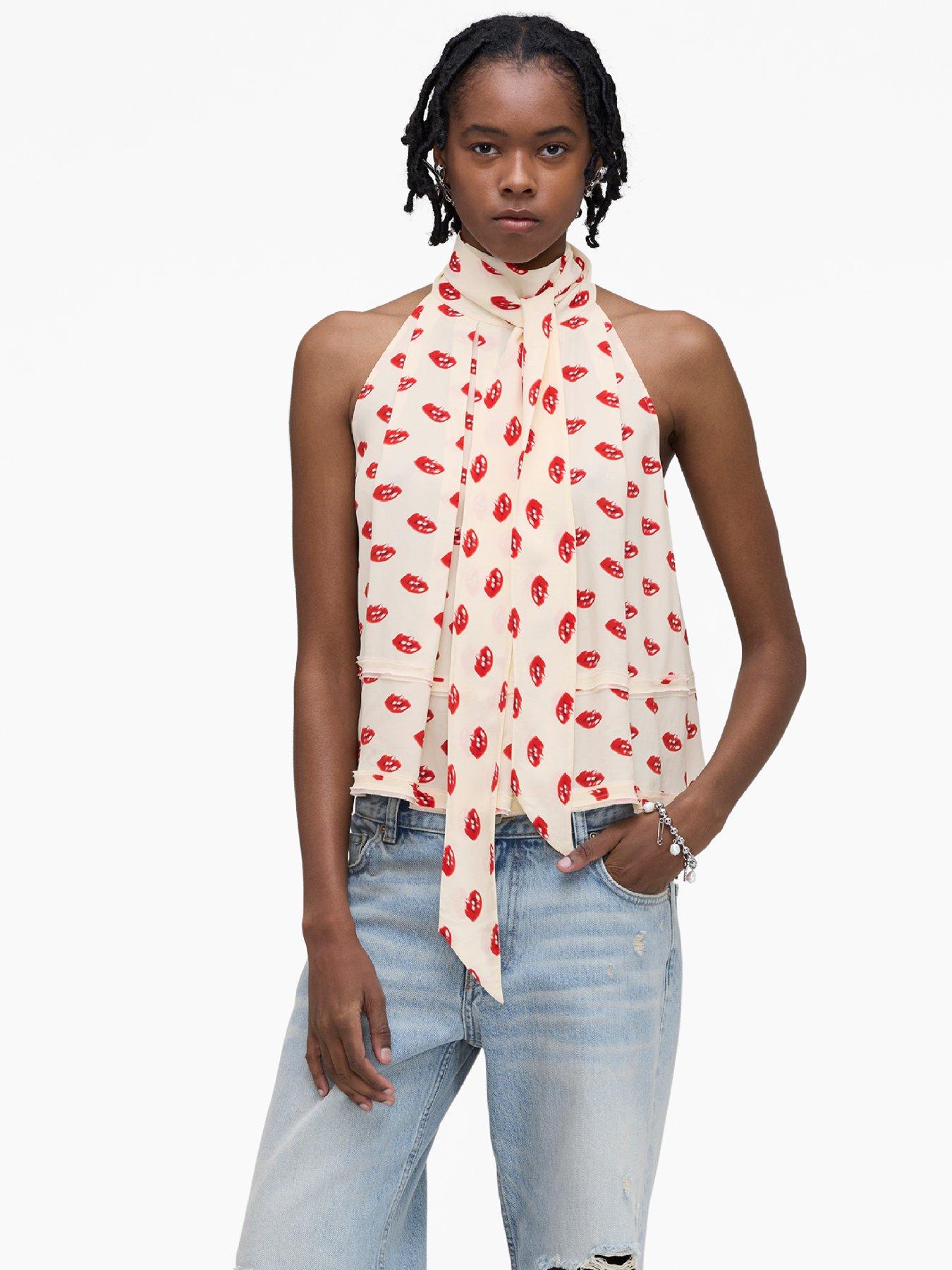 Marc Jacobs Lips Halterneck Tie Top